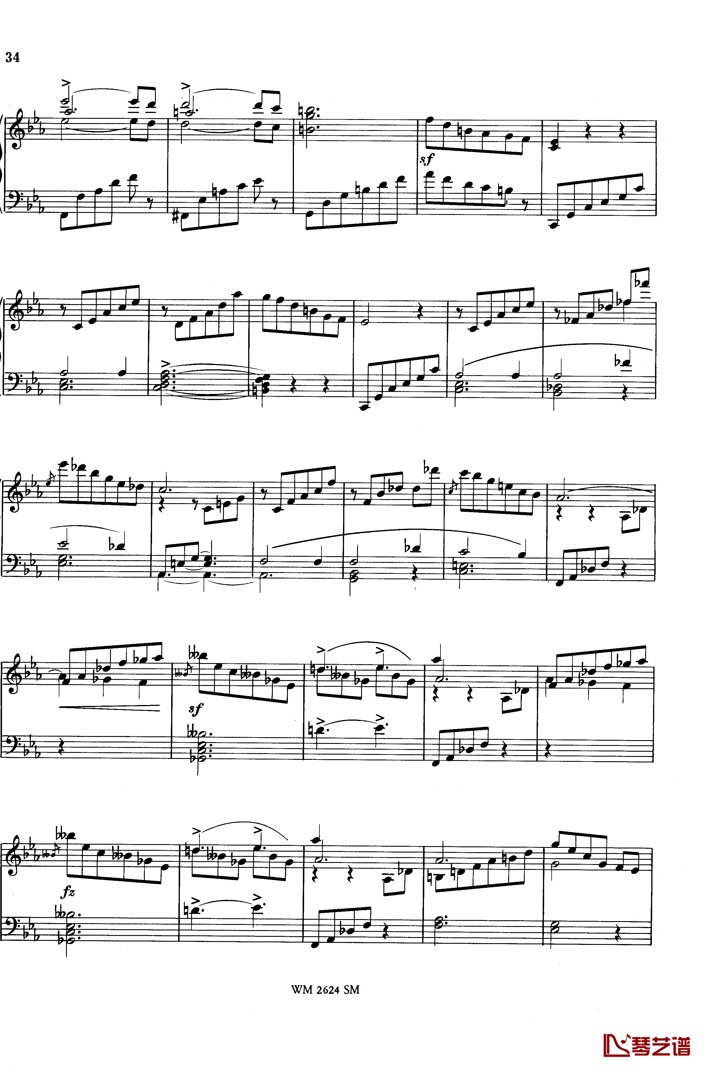 c小调第二谐谑曲Op.14钢琴谱-舒曼-克拉拉7