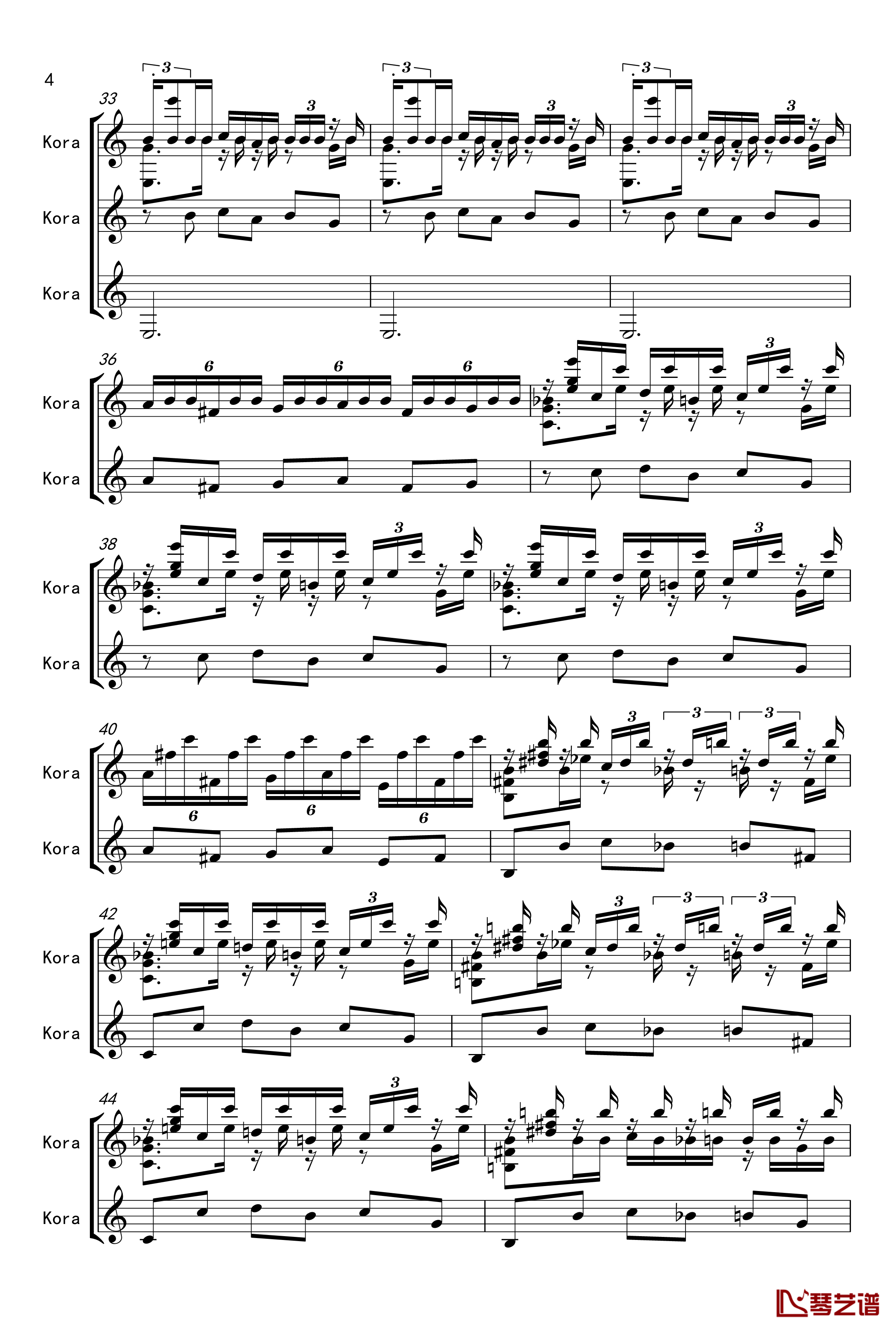 一首有难度的练习曲钢琴谱-伊萨克·阿尔贝尼兹4