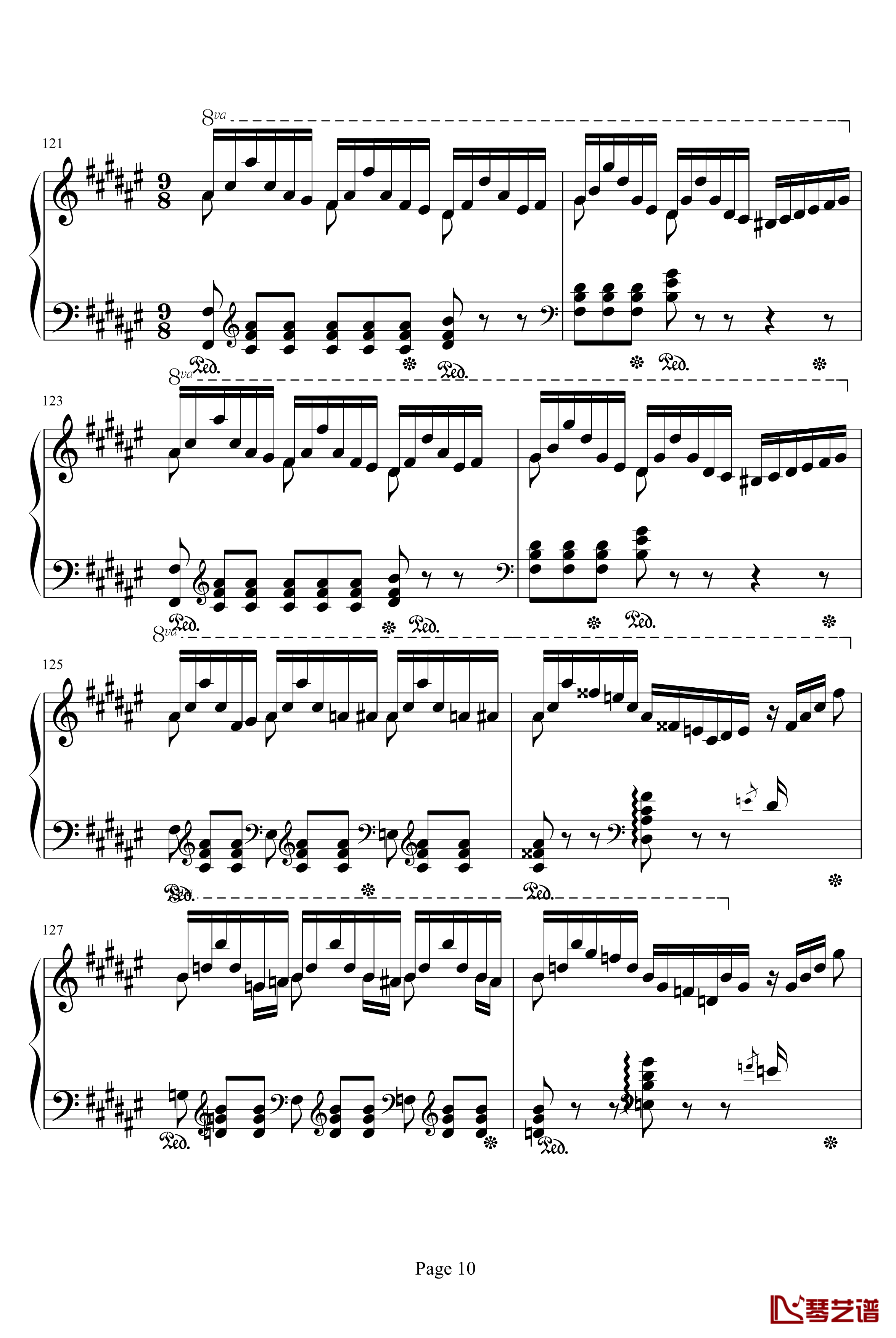 李斯特音乐会练习曲之二钢琴谱-侏儒之舞-李斯特10