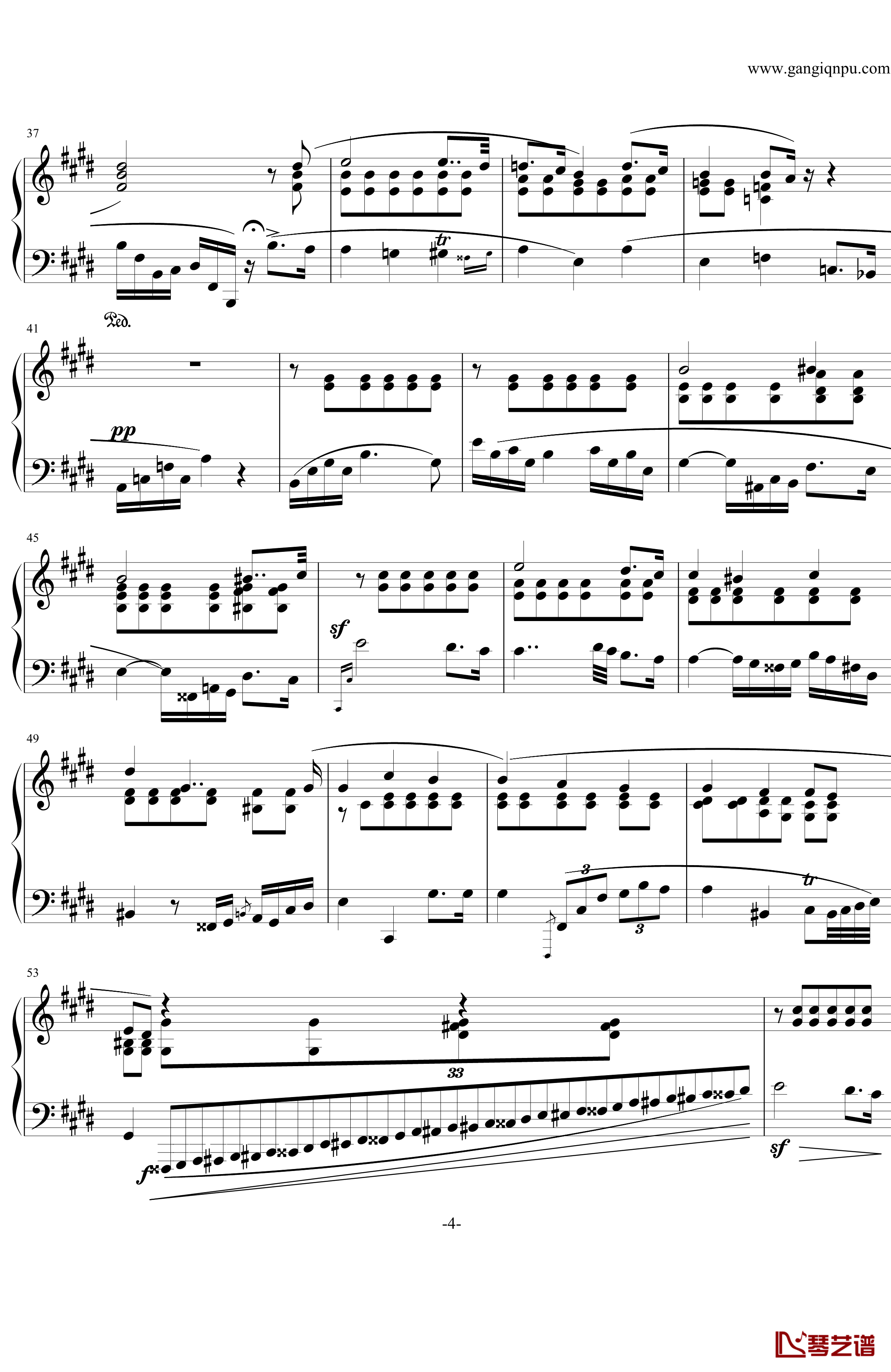 肖邦练习曲第19首钢琴谱-大提琴练习曲-肖邦-chopin4