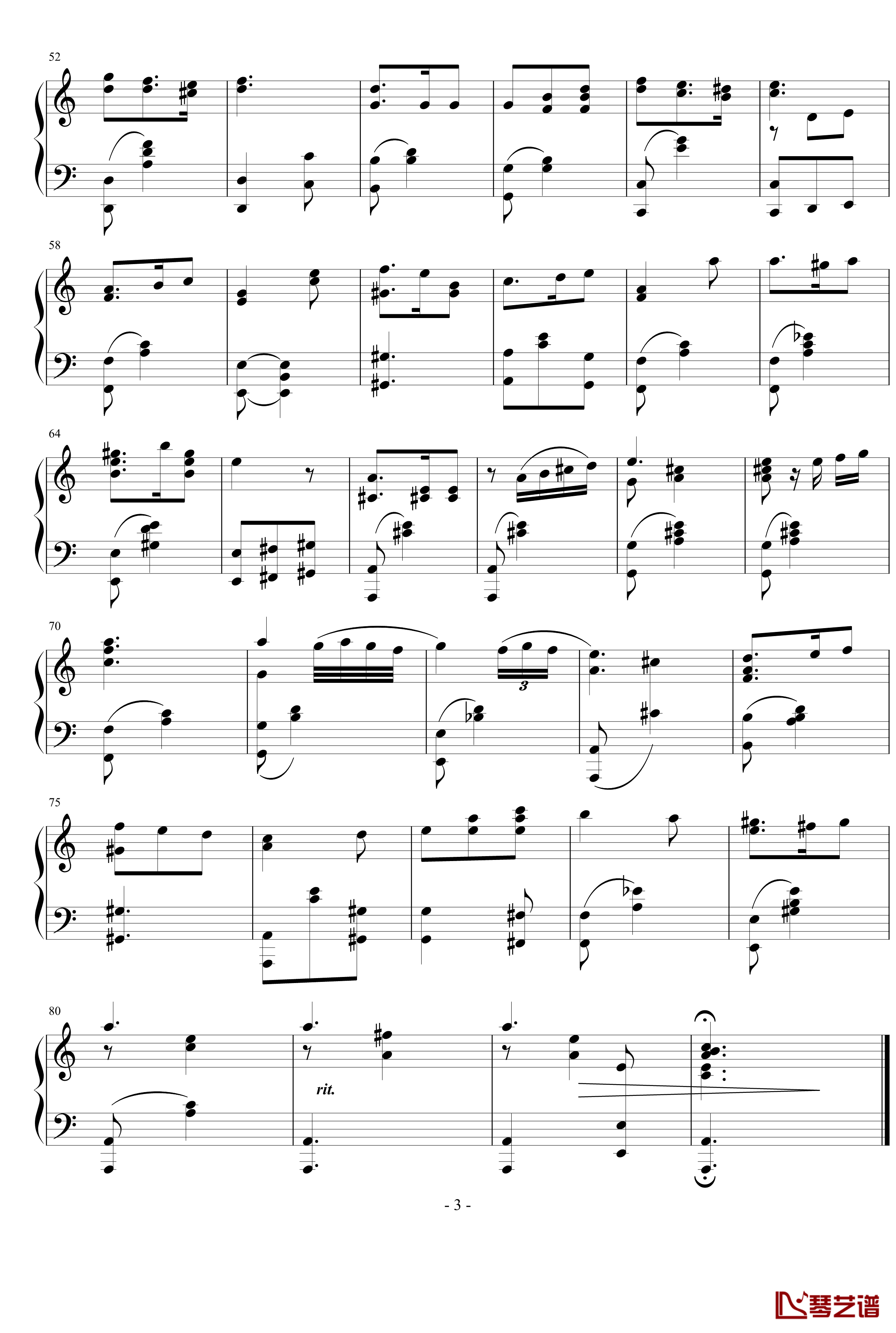 卡西瓦主题曲钢琴谱-塞尔达传说：旷野之息3