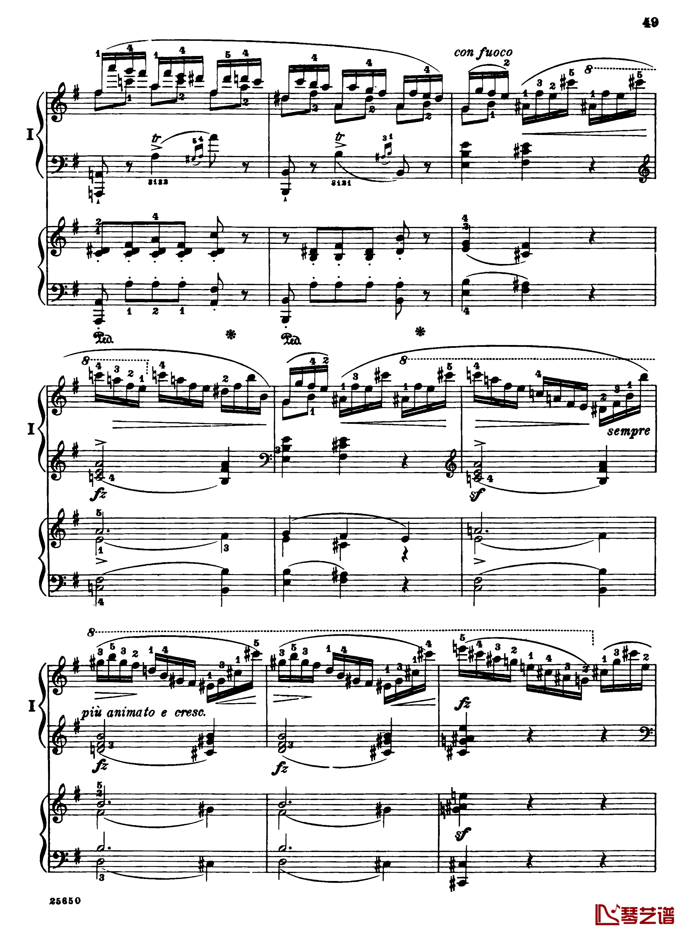 肖邦第一钢琴协奏曲钢琴谱-肖邦51