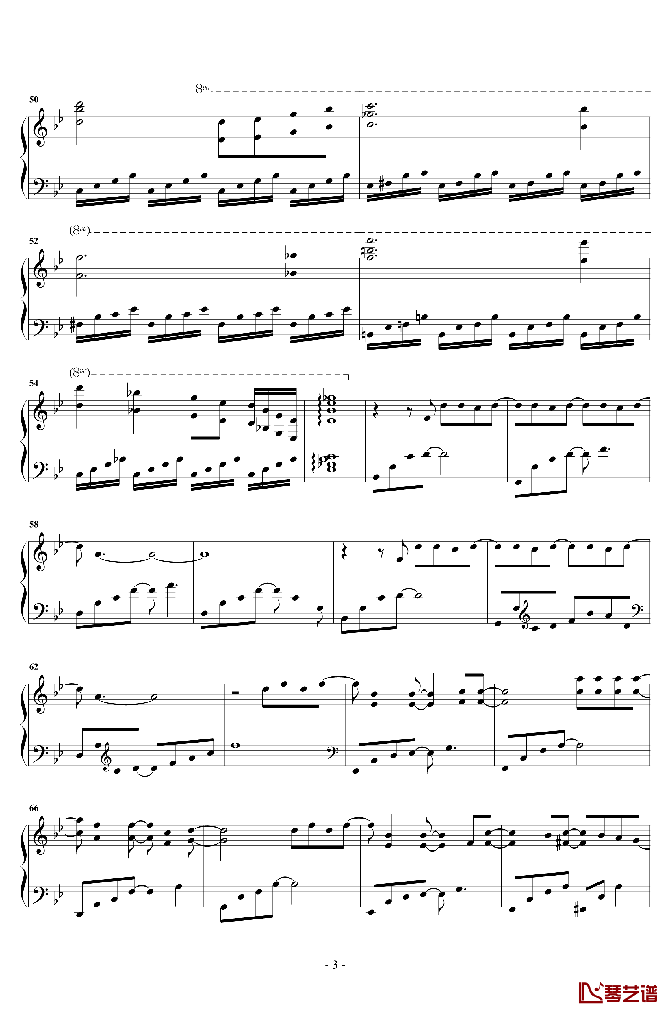 体面钢琴谱-完全原声-于文文3