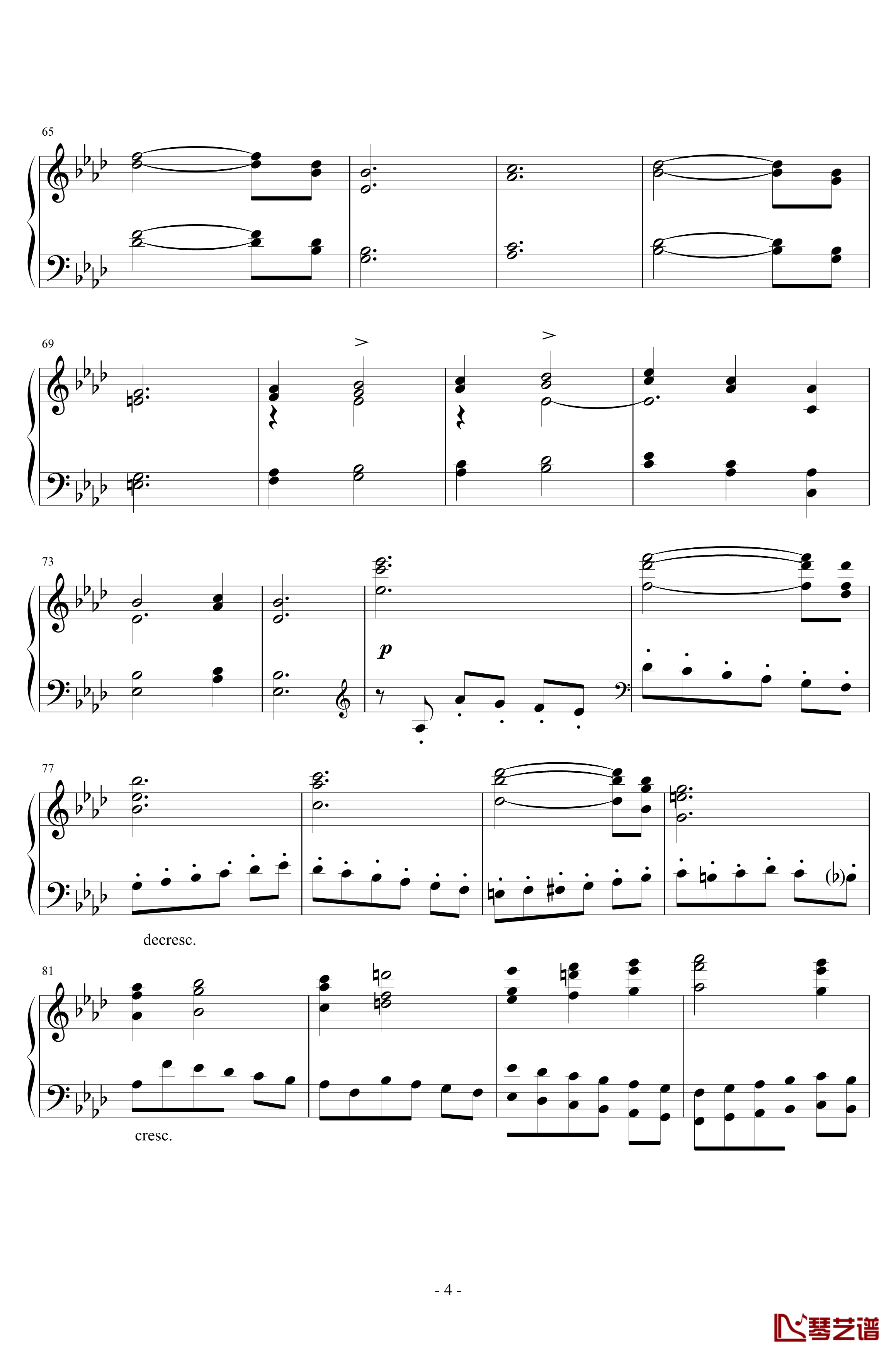 f小调交响曲钢琴谱-第三乐章-谐谑曲-布鲁克纳4