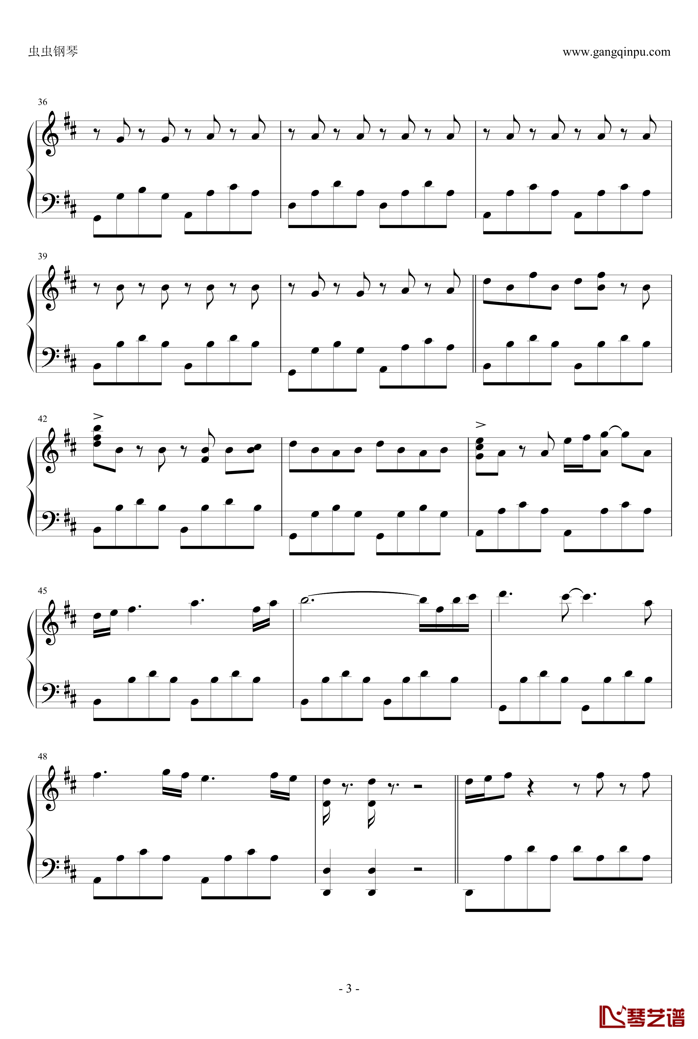 霍比特人钢琴谱-魔戒3