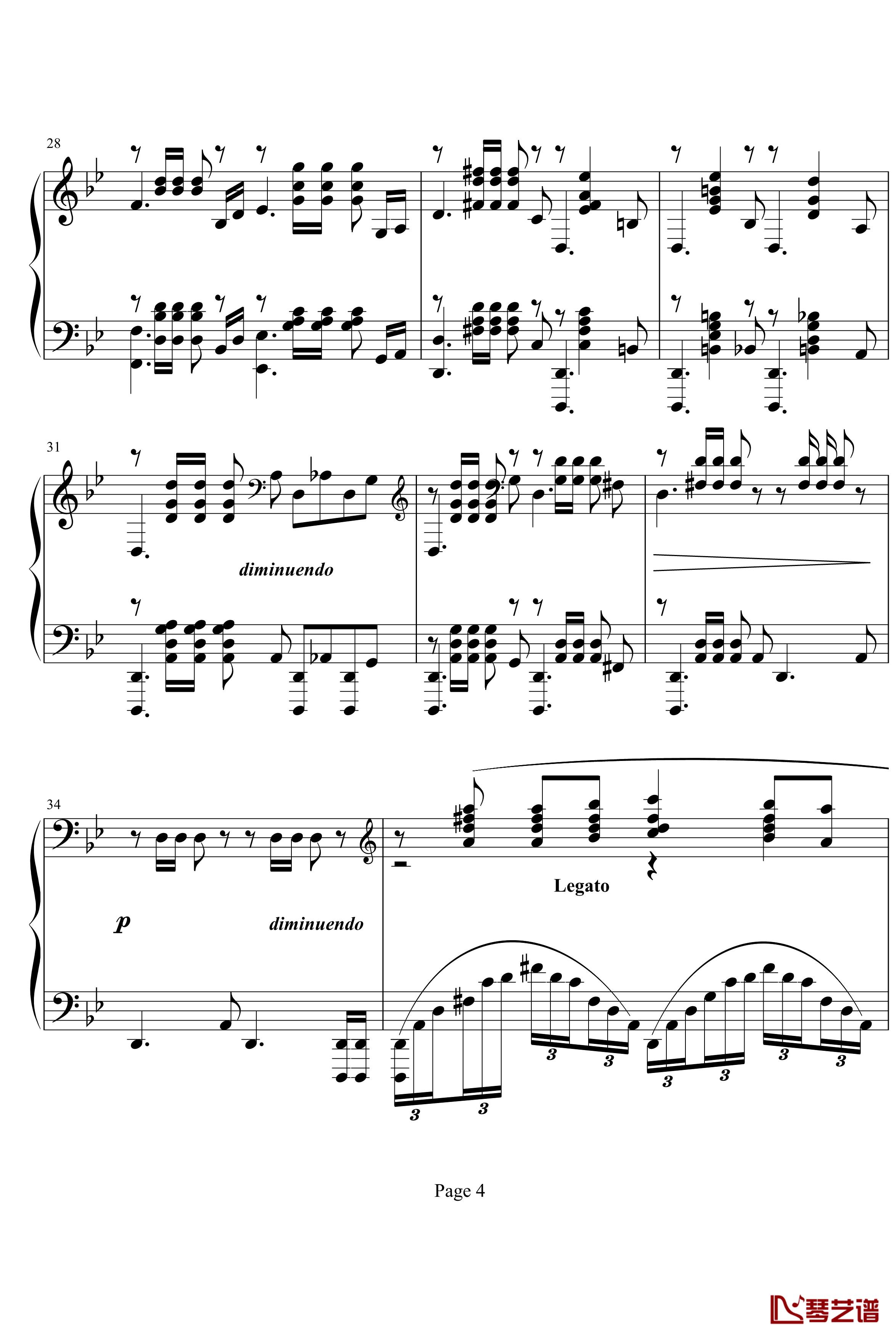  G小调前奏曲.op.23 No.5钢琴谱-拉赫马尼若夫-Rachmaninoff4