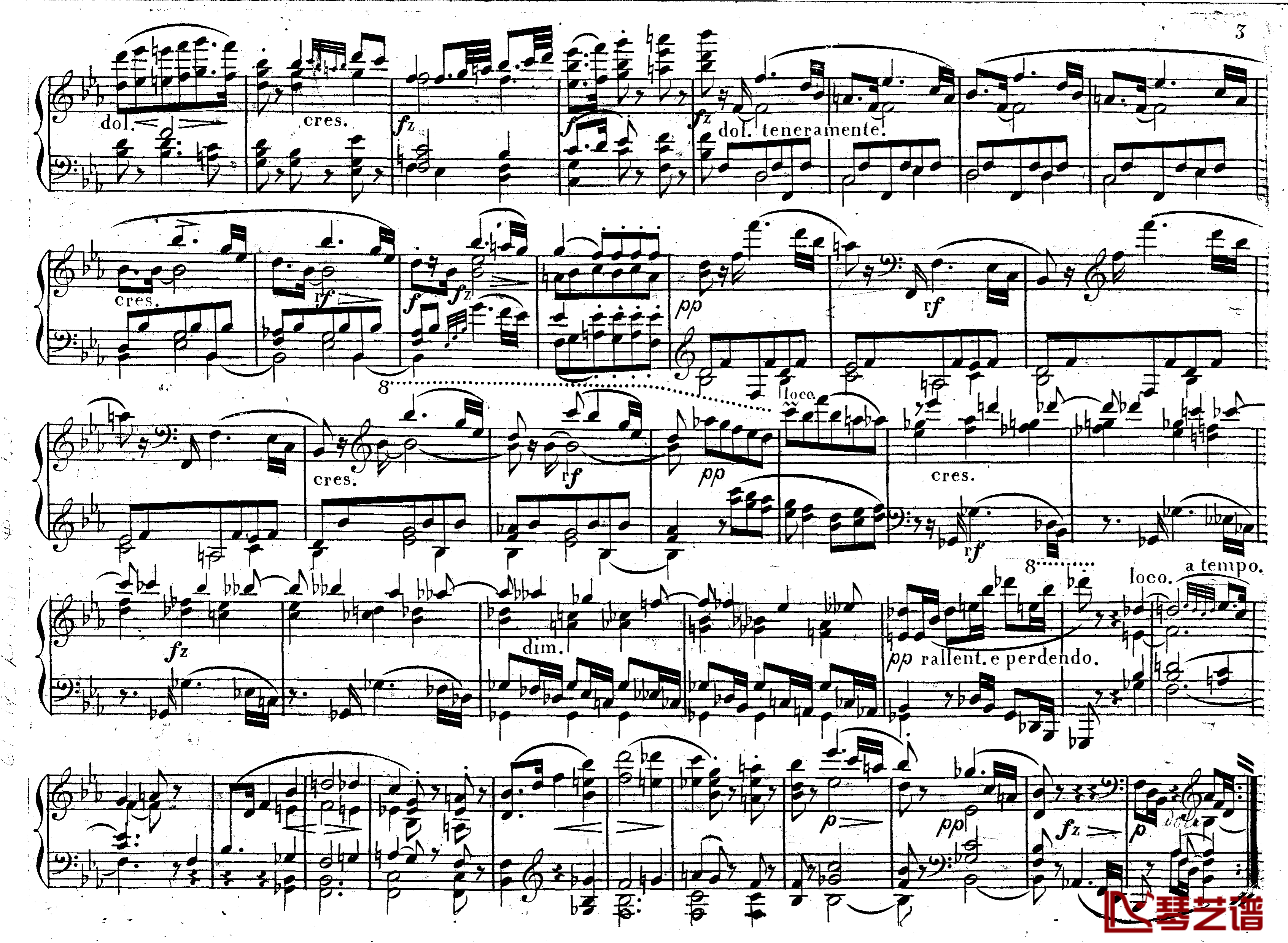 降E大调第八钢琴奏鸣曲 Op.144钢琴谱-车尔尼-Czerny2