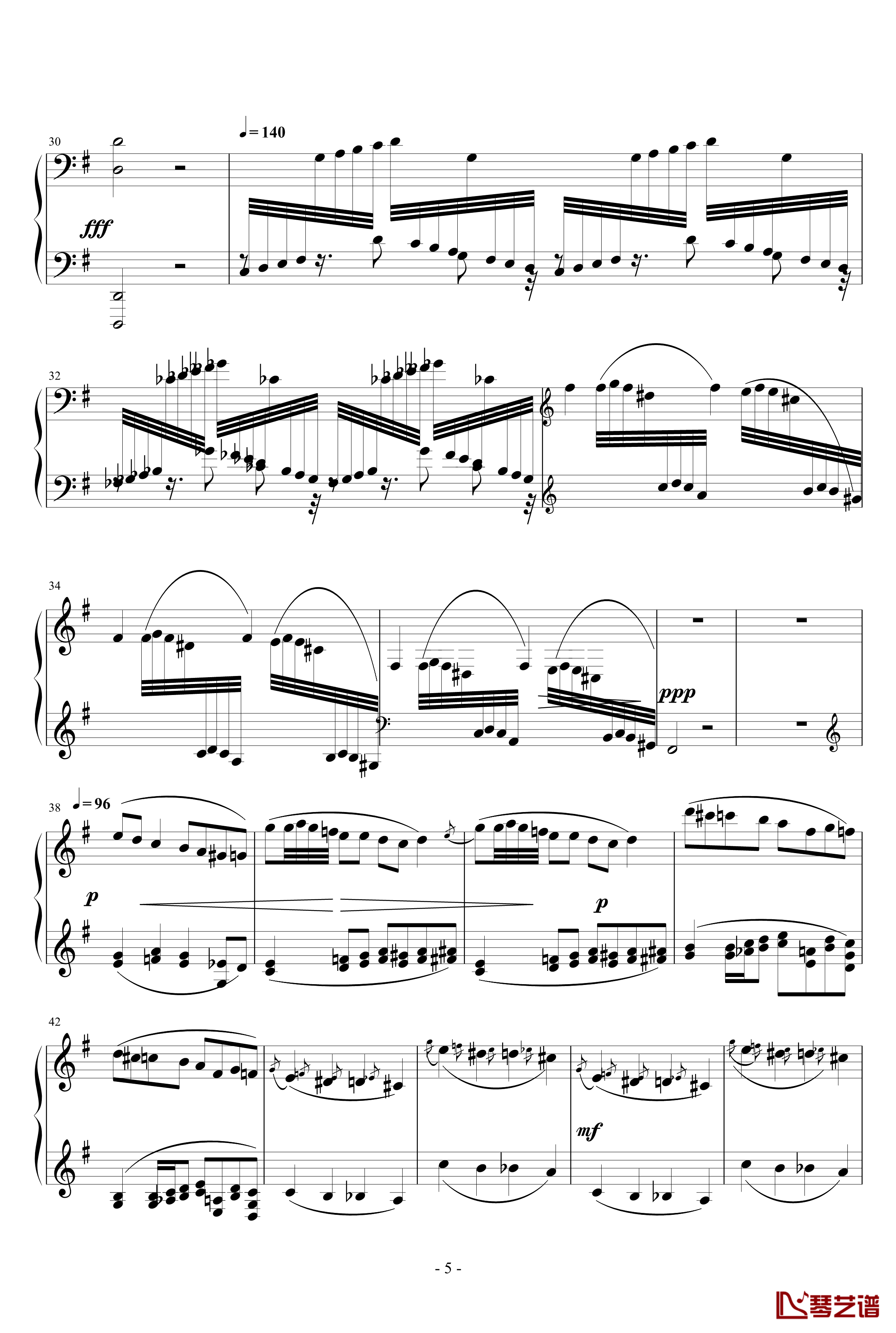 Capriccio in G Major钢琴谱-一个球5