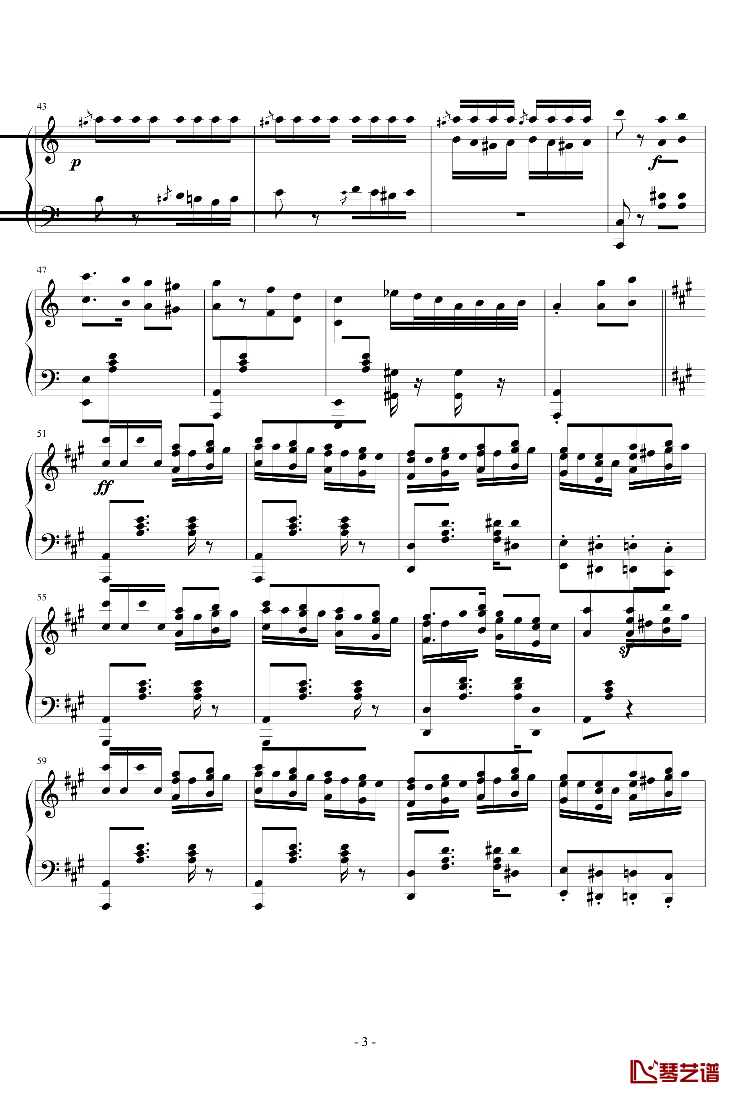 土耳其进行曲钢琴谱-爵士版-莫扎特3