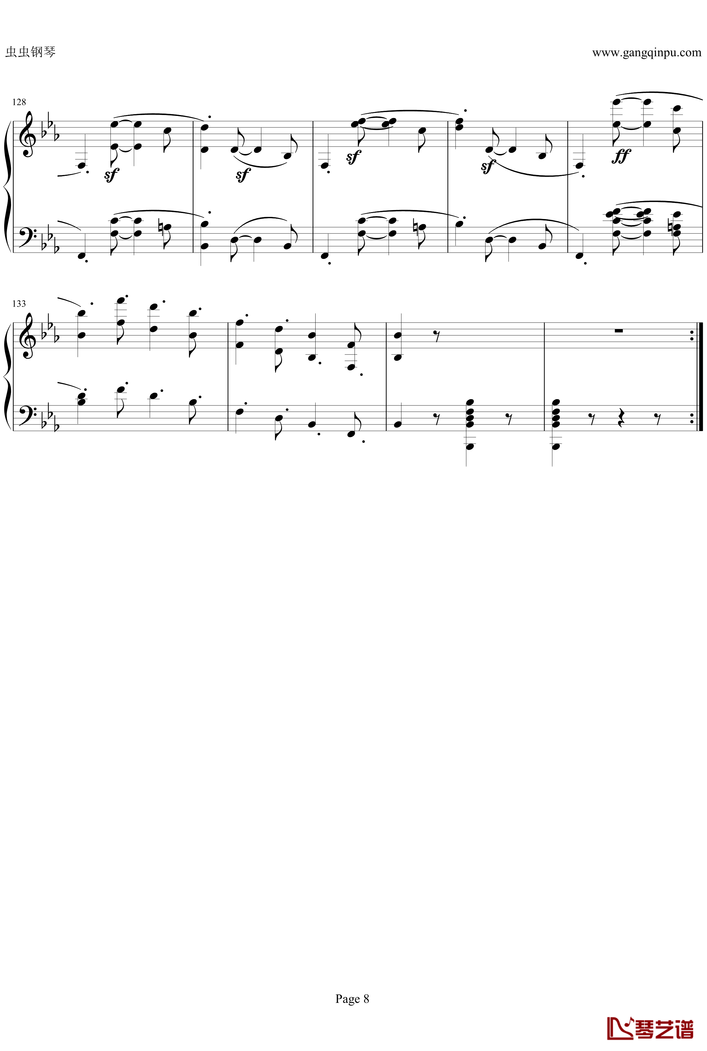 第四钢琴奏鸣曲Op7钢琴谱-贝多芬-beethoven8