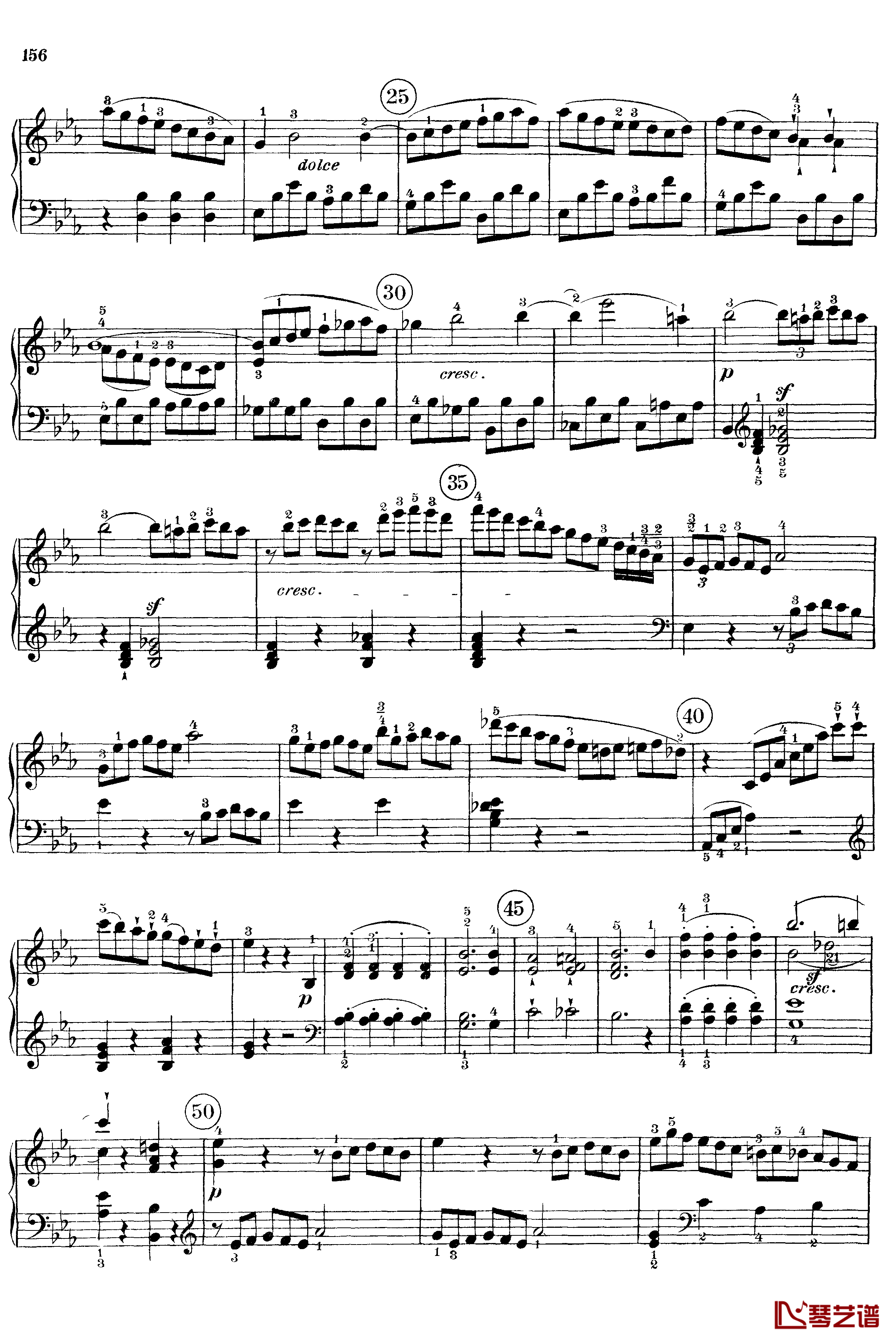 悲怆钢琴谱-c小调第八号钢琴奏鸣曲-全乐章-带指法版-贝多芬-beethoven14