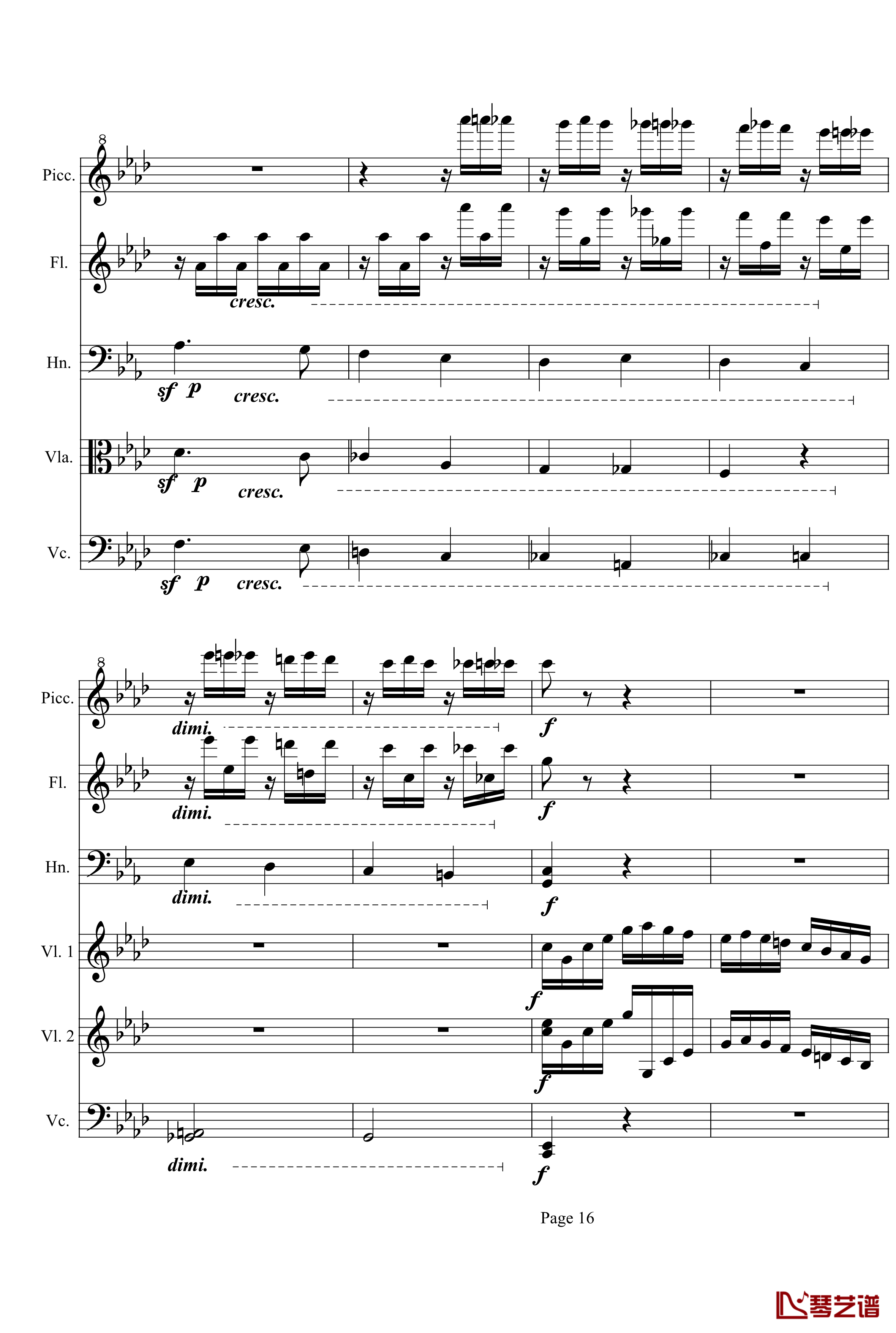 奏鸣曲之交响第23首Ⅲ钢琴谱--贝多芬-beethoven16