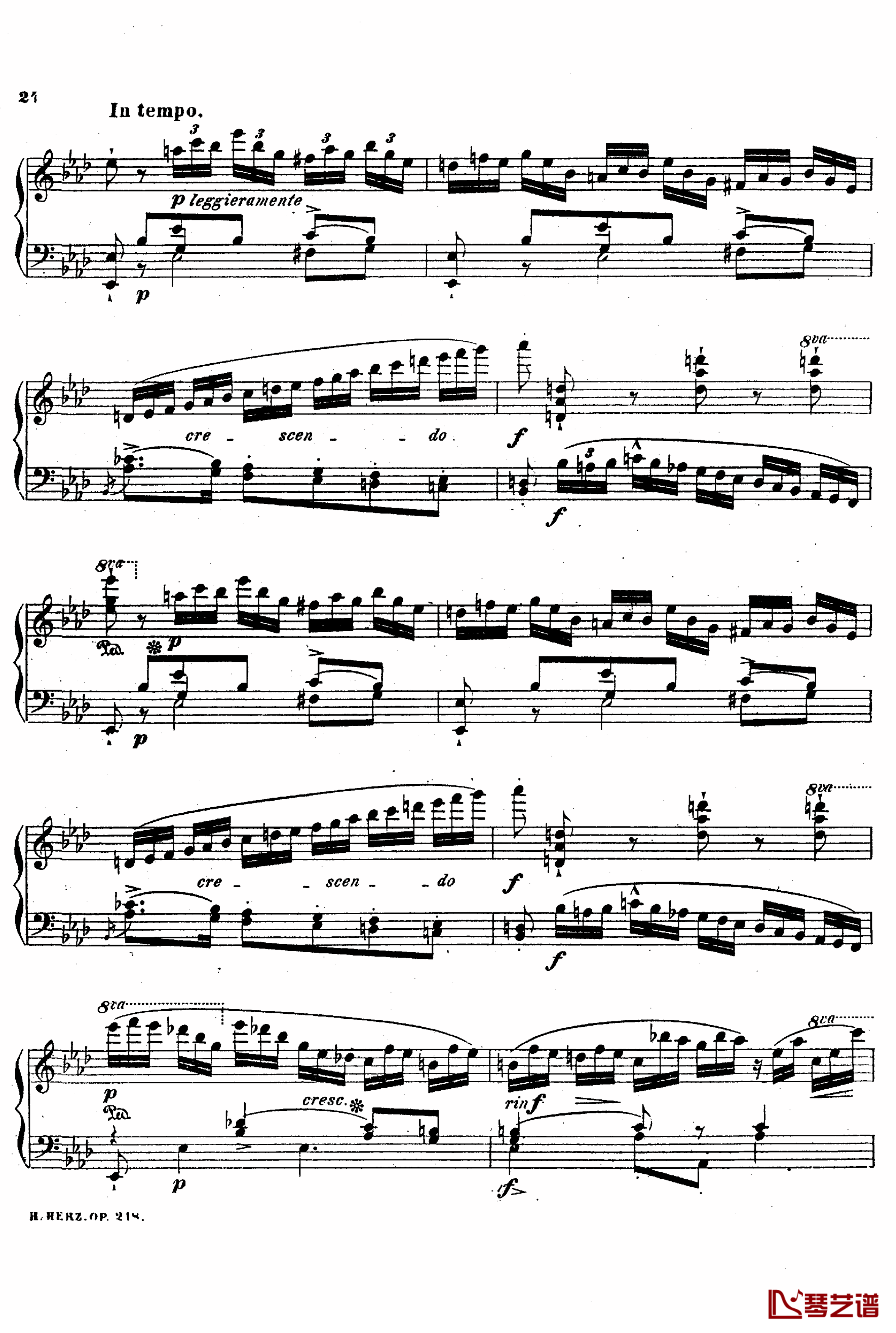 降A大调第八钢琴协奏曲Op.218钢琴谱-赫尔兹23