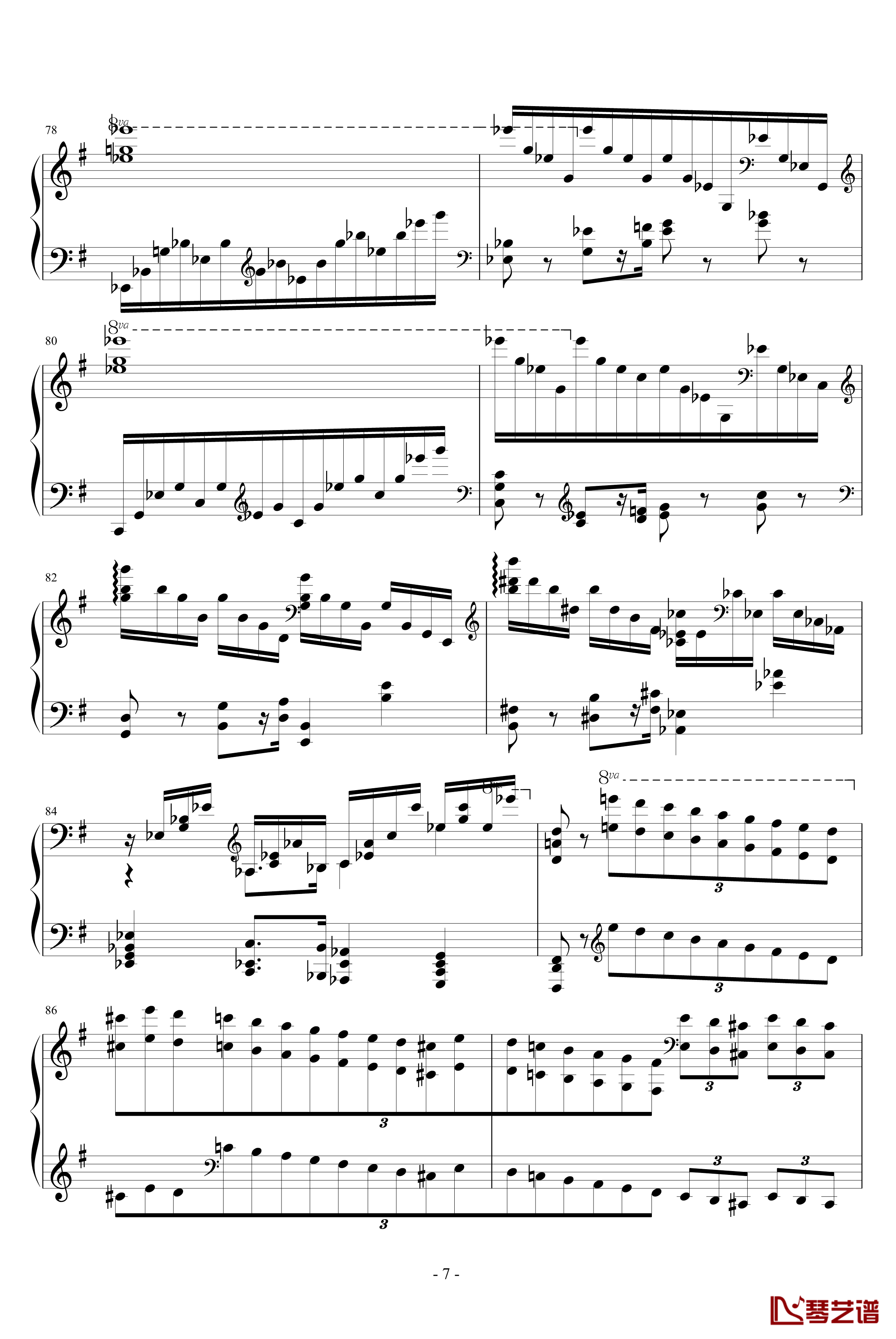 诺玛的回忆钢琴谱-十大最难钢琴曲之一-李斯特7