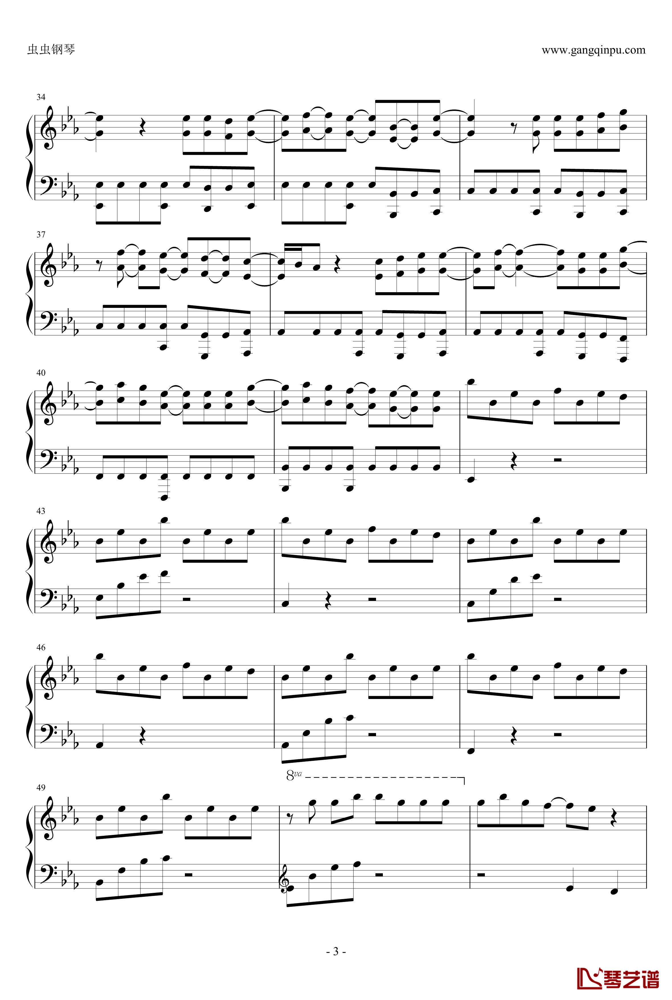 Peter Pan钢琴谱-彼得潘-EXO-M3