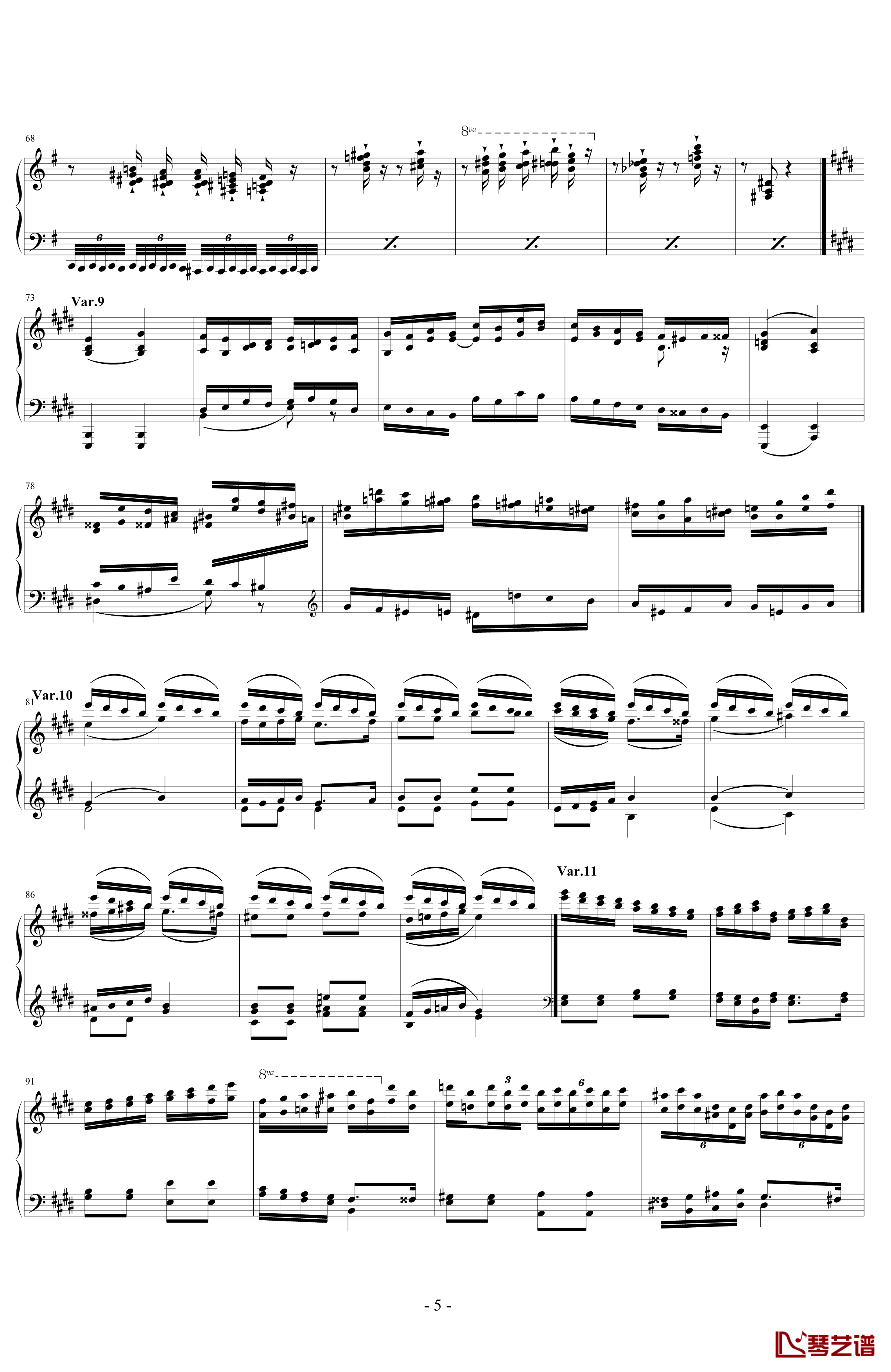 阿尔坎Op.39 No.12 变奏曲钢琴谱-Charles-Valentin Alkan5