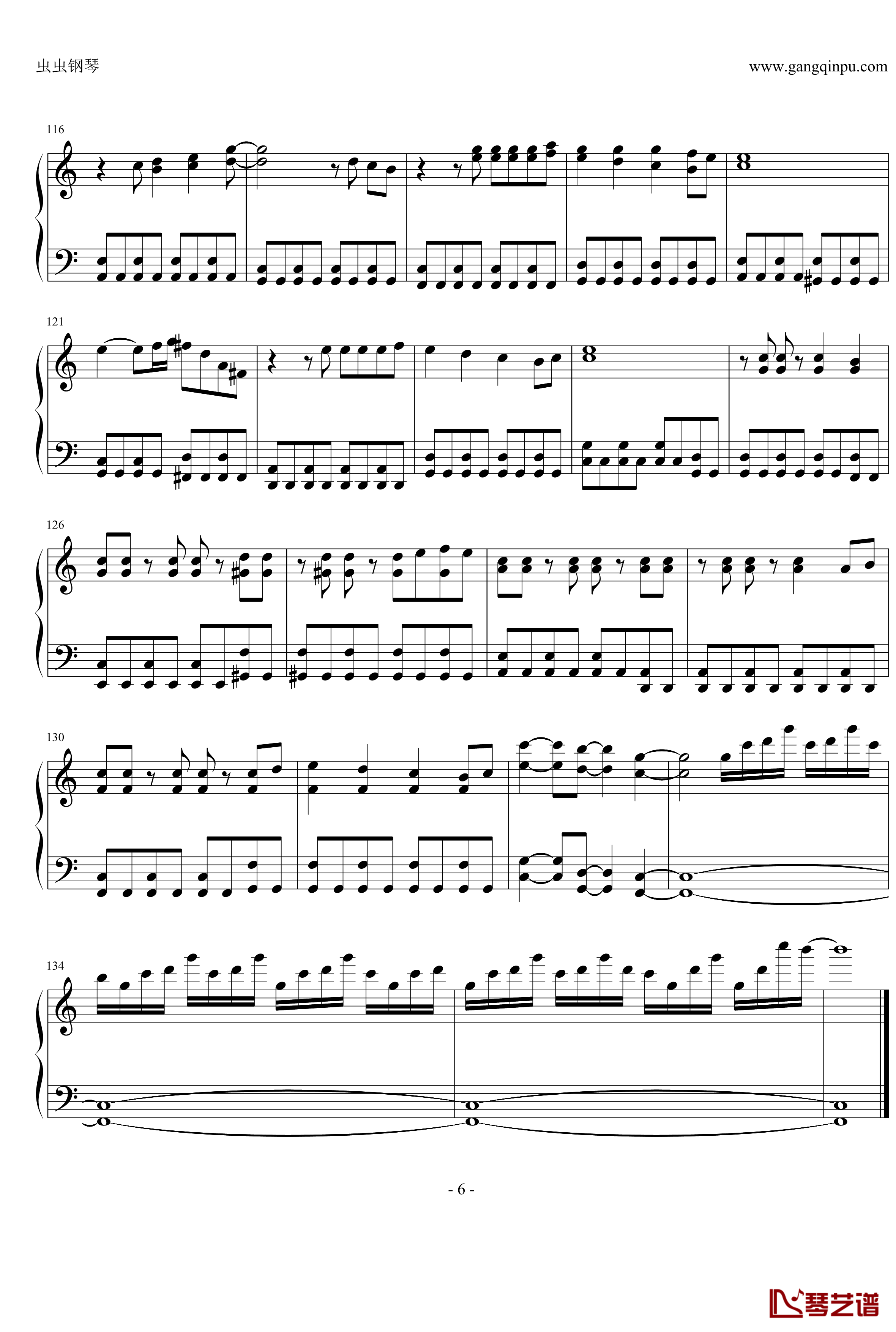 キミの夢を見ていた钢琴谱-嵐-Arashi6