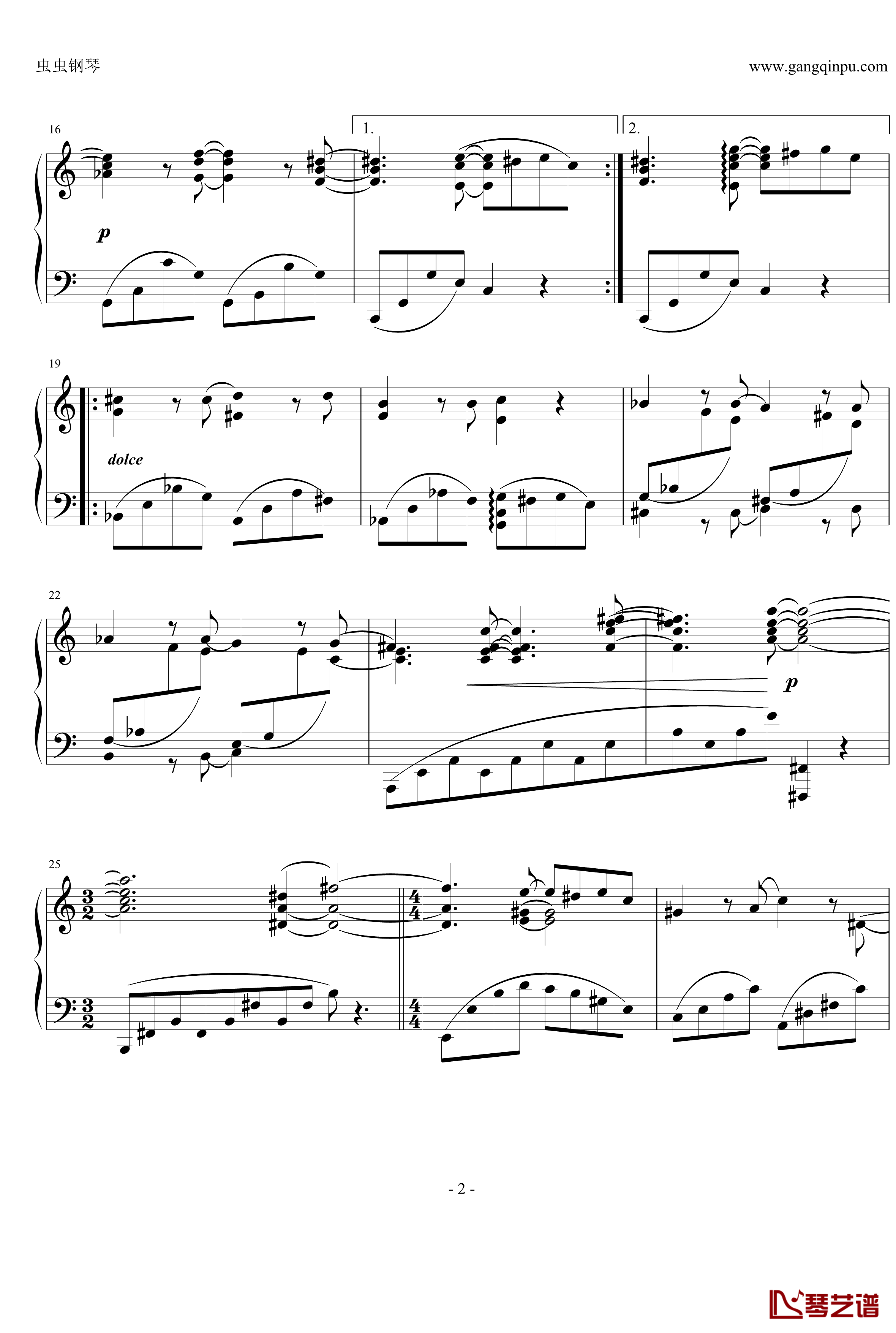 间奏曲钢琴谱Op.76 No.7-勃拉姆斯2