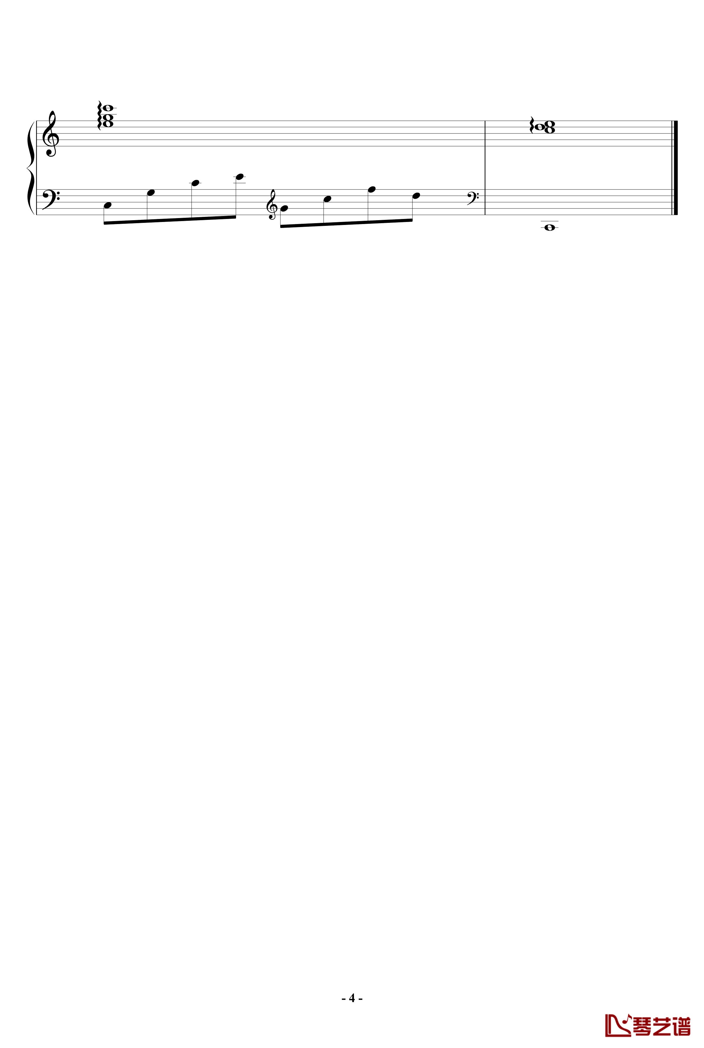 a小调前奏曲钢琴谱-修改版-黑白键卧龙4