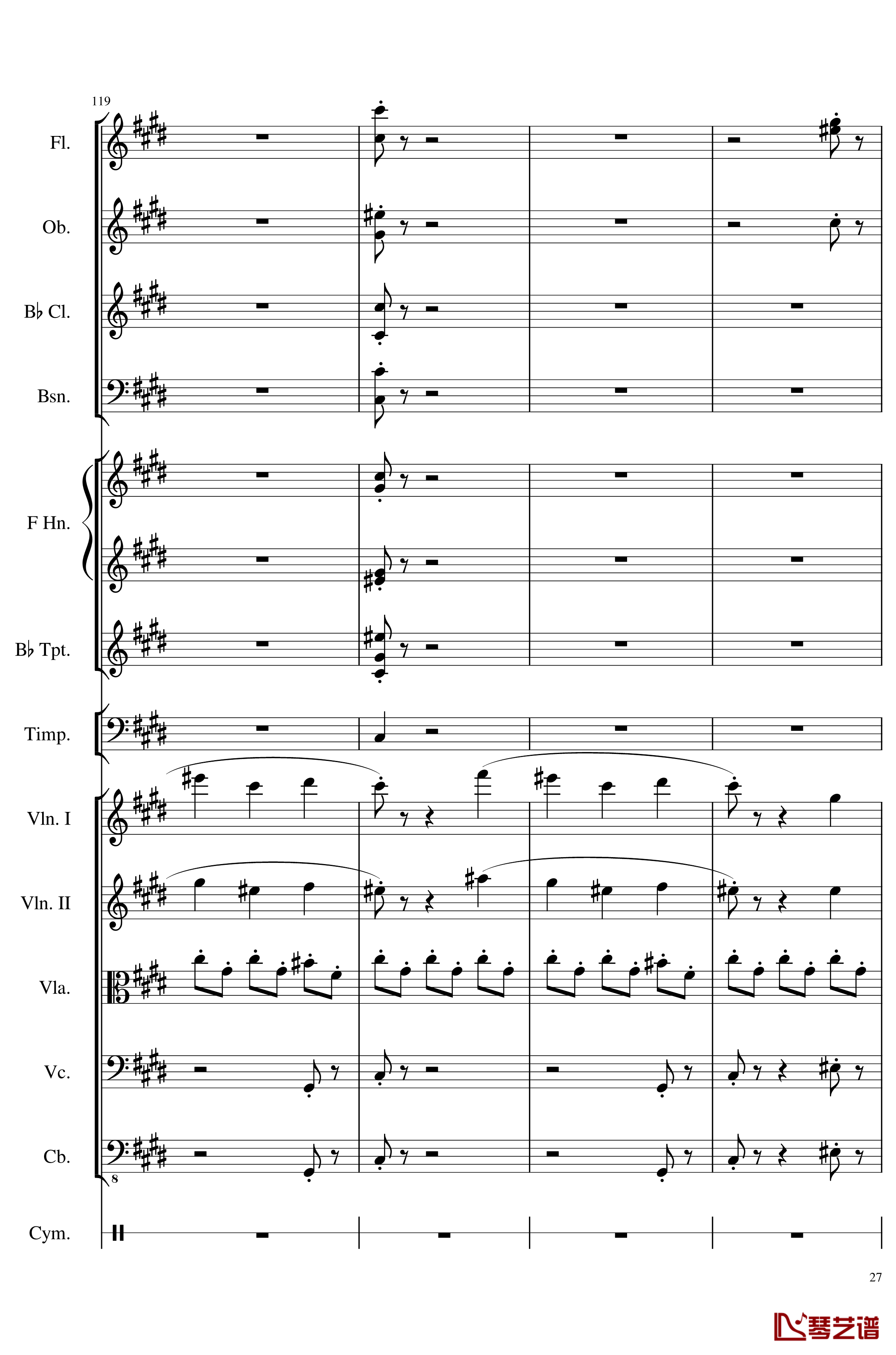 4 Contredanse for Chamber Orchestra, Op.120钢琴谱-No.3-一个球27