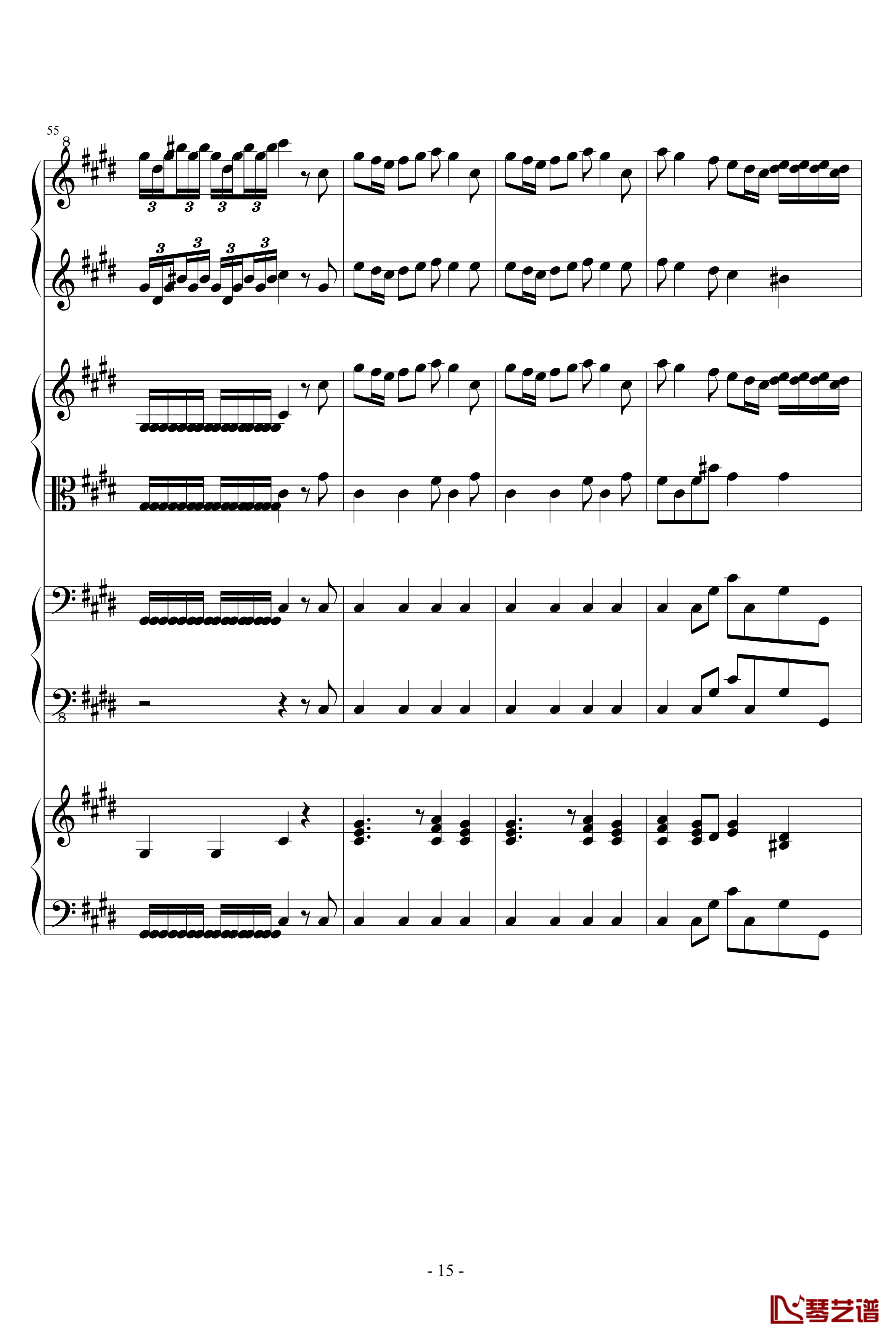 四季·春钢琴谱-钢琴四重奏-维瓦尔第15