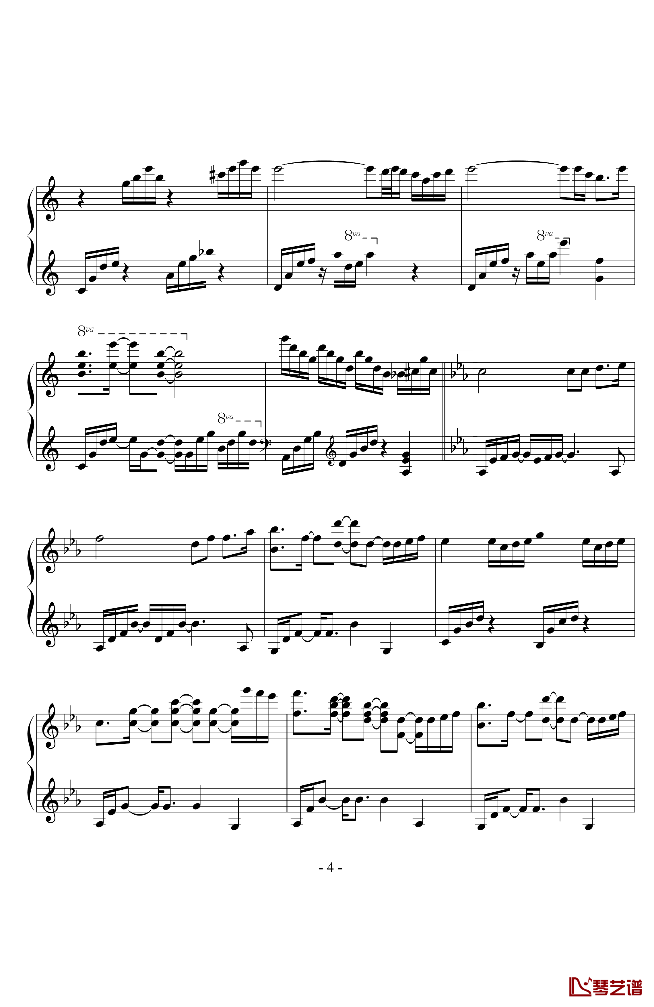 f钢琴谱-solo-松下奈绪4