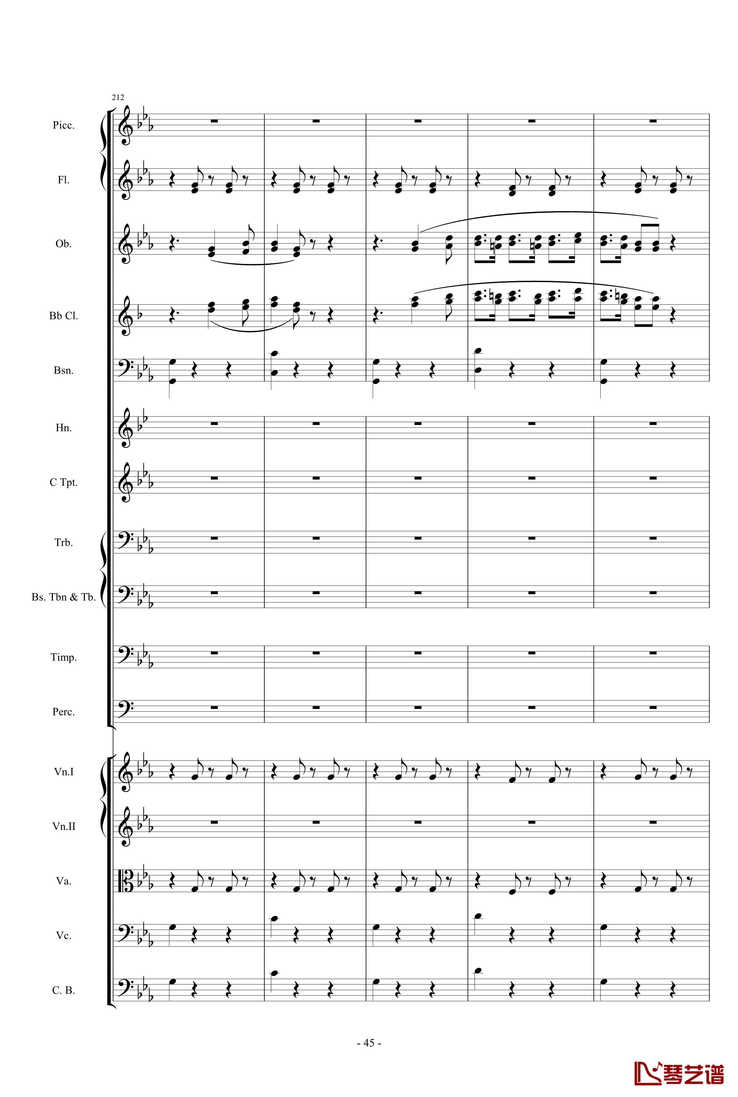 愤怒的小鸟交响曲第三乐章Op.5 no.3钢琴谱-1057257845