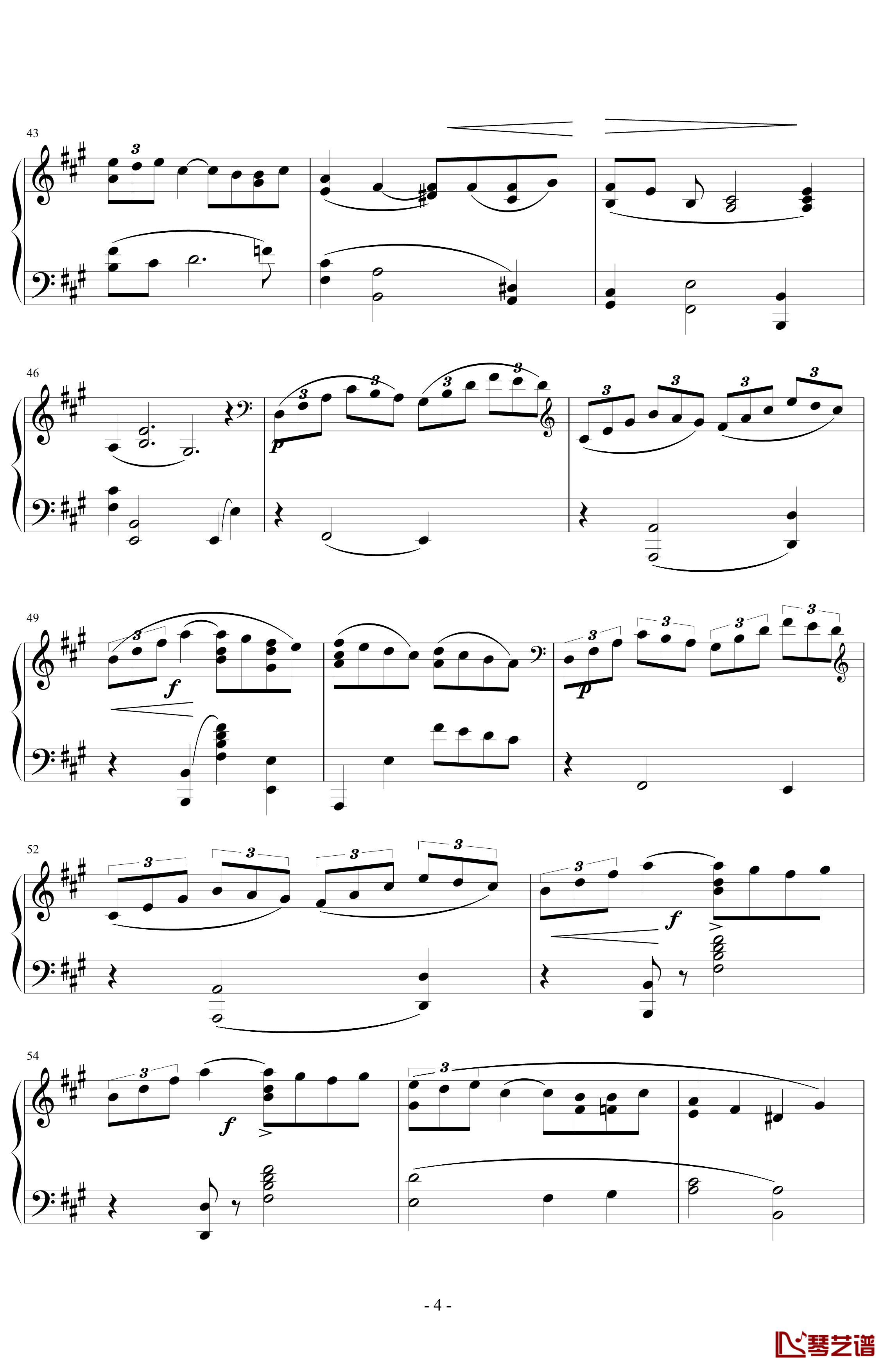Arabesque钢琴谱-Claude Debussy4