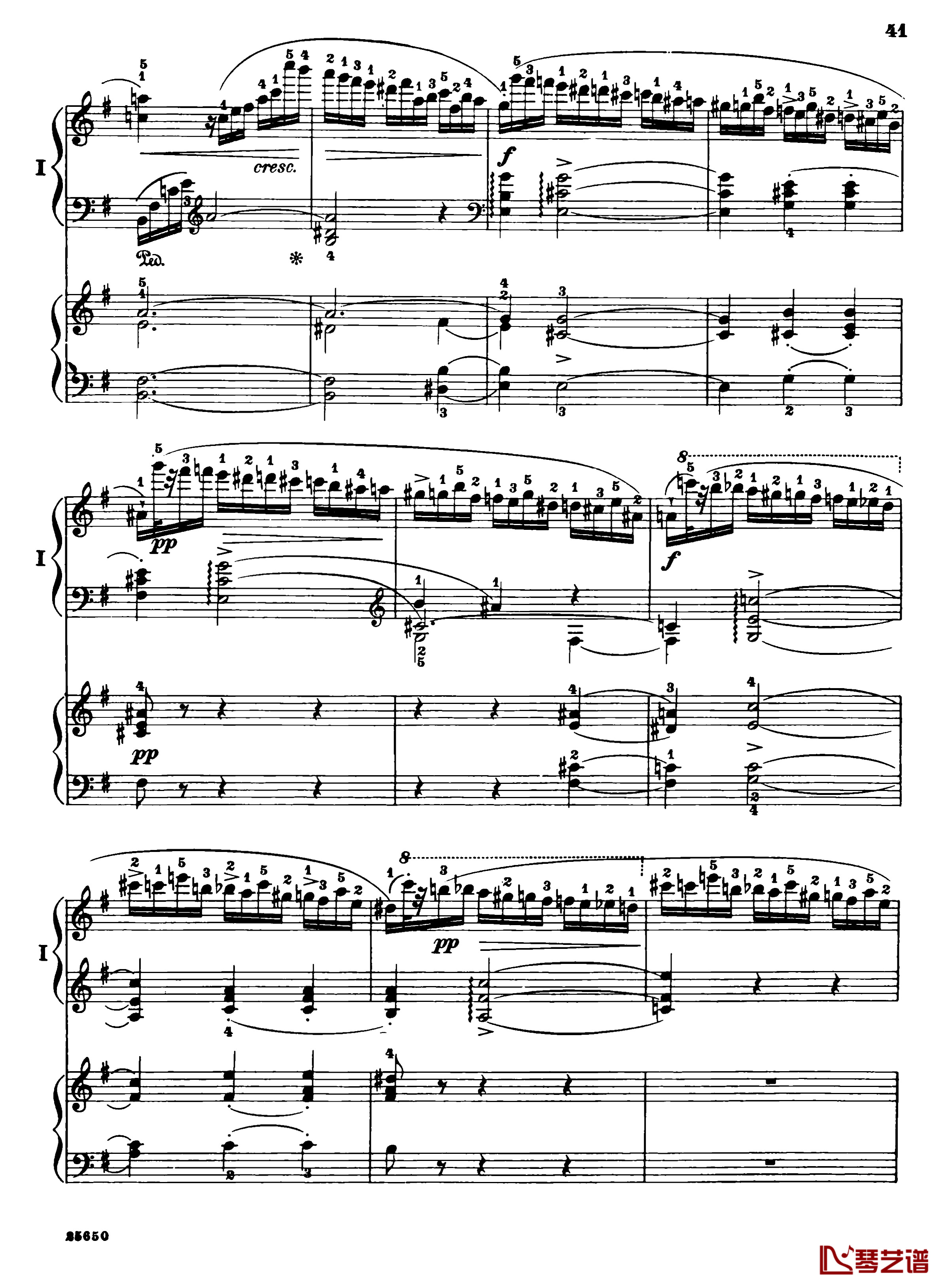 肖邦第一钢琴协奏曲钢琴谱-肖邦43