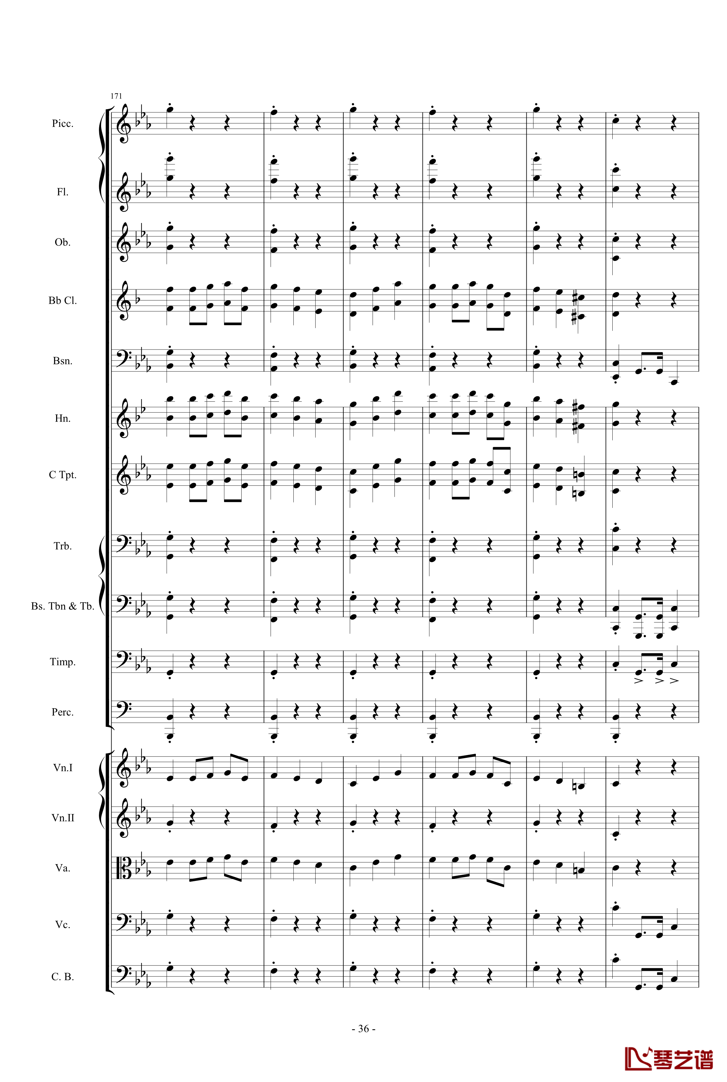 愤怒的小鸟交响曲第三乐章Op.5 no.3钢琴谱-1057257836