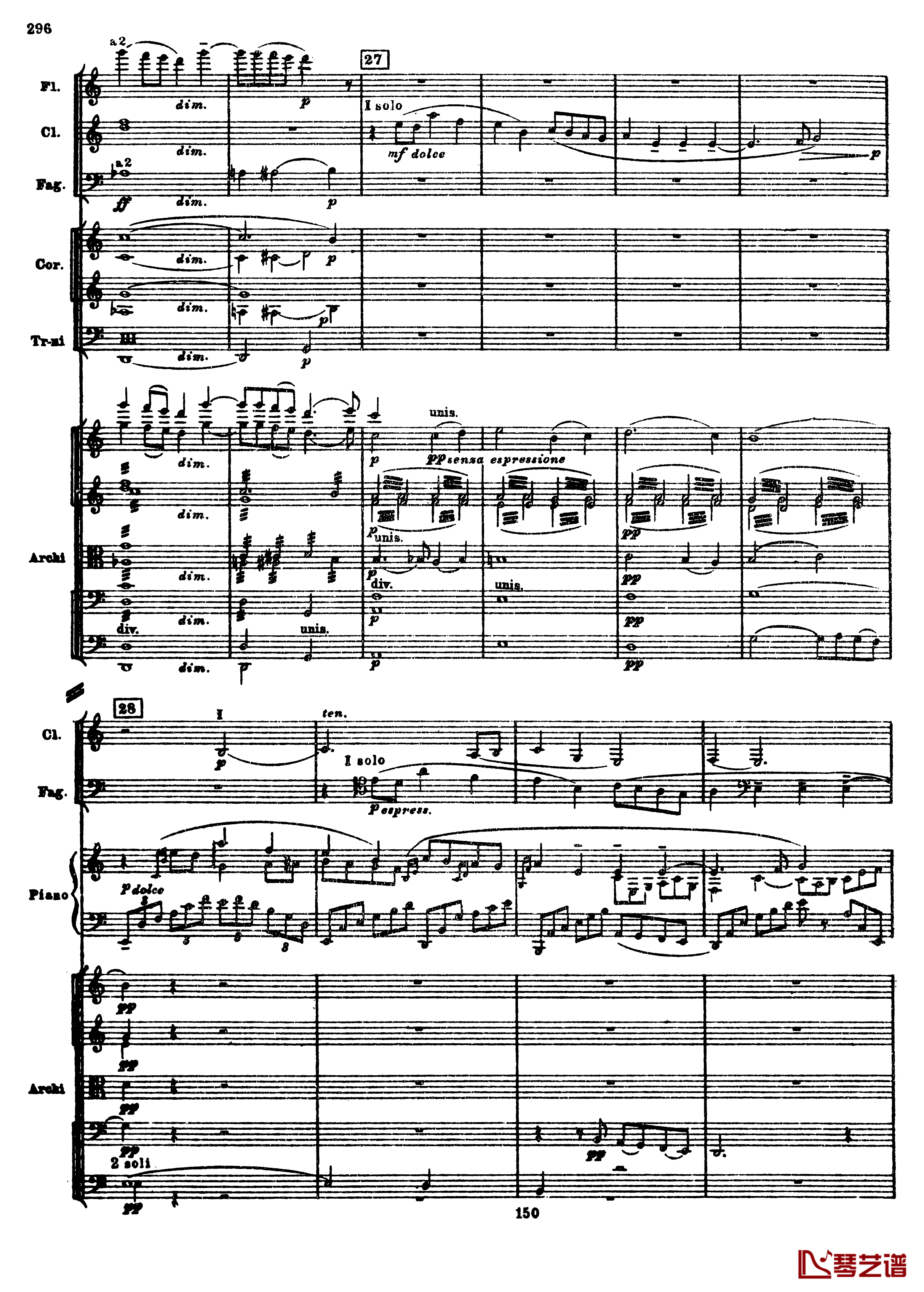 普罗科菲耶夫第三钢琴协奏曲钢琴谱-总谱-普罗科非耶夫28