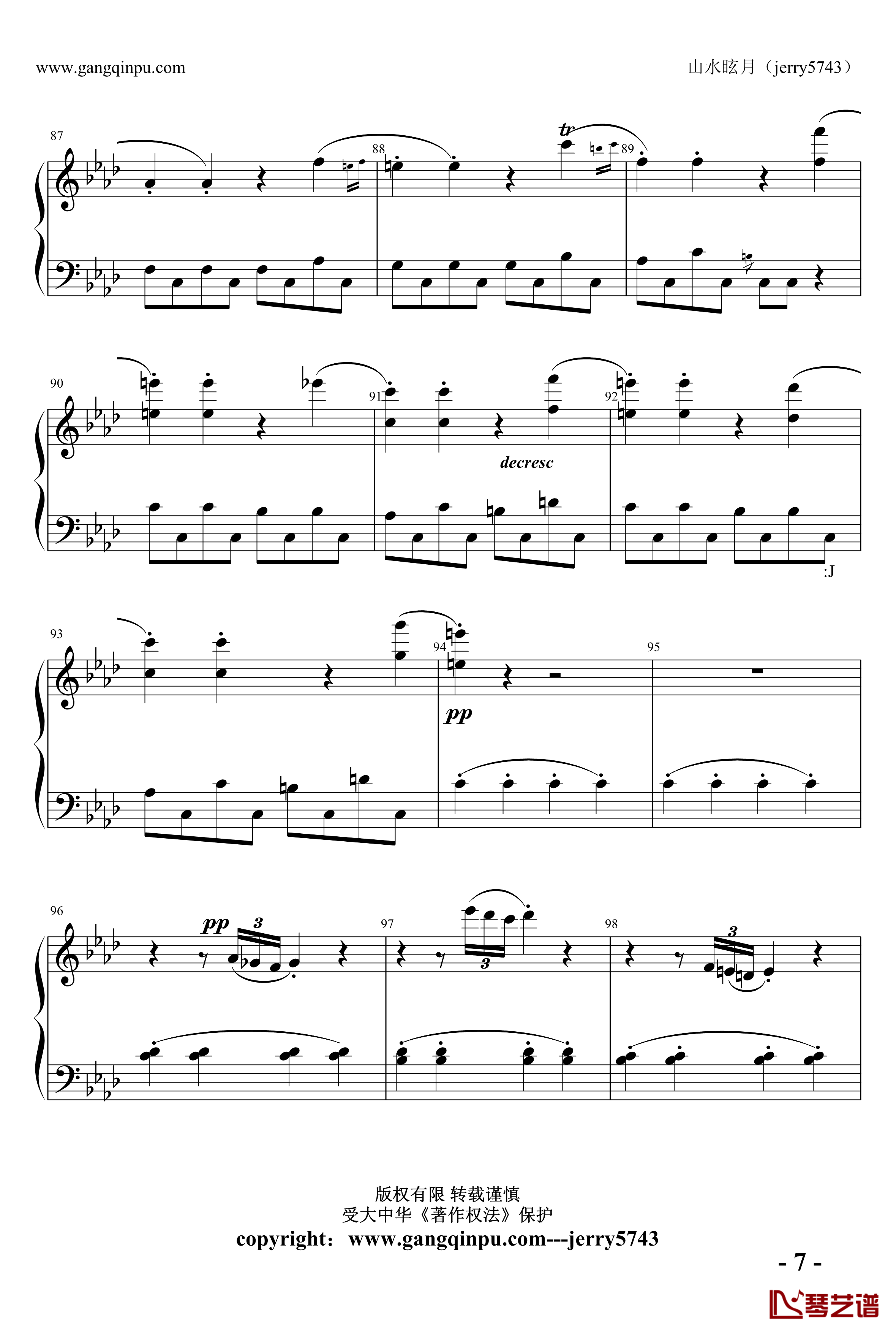 Piano Sonata No 1 part 1钢琴谱-贝多芬-beethoven7