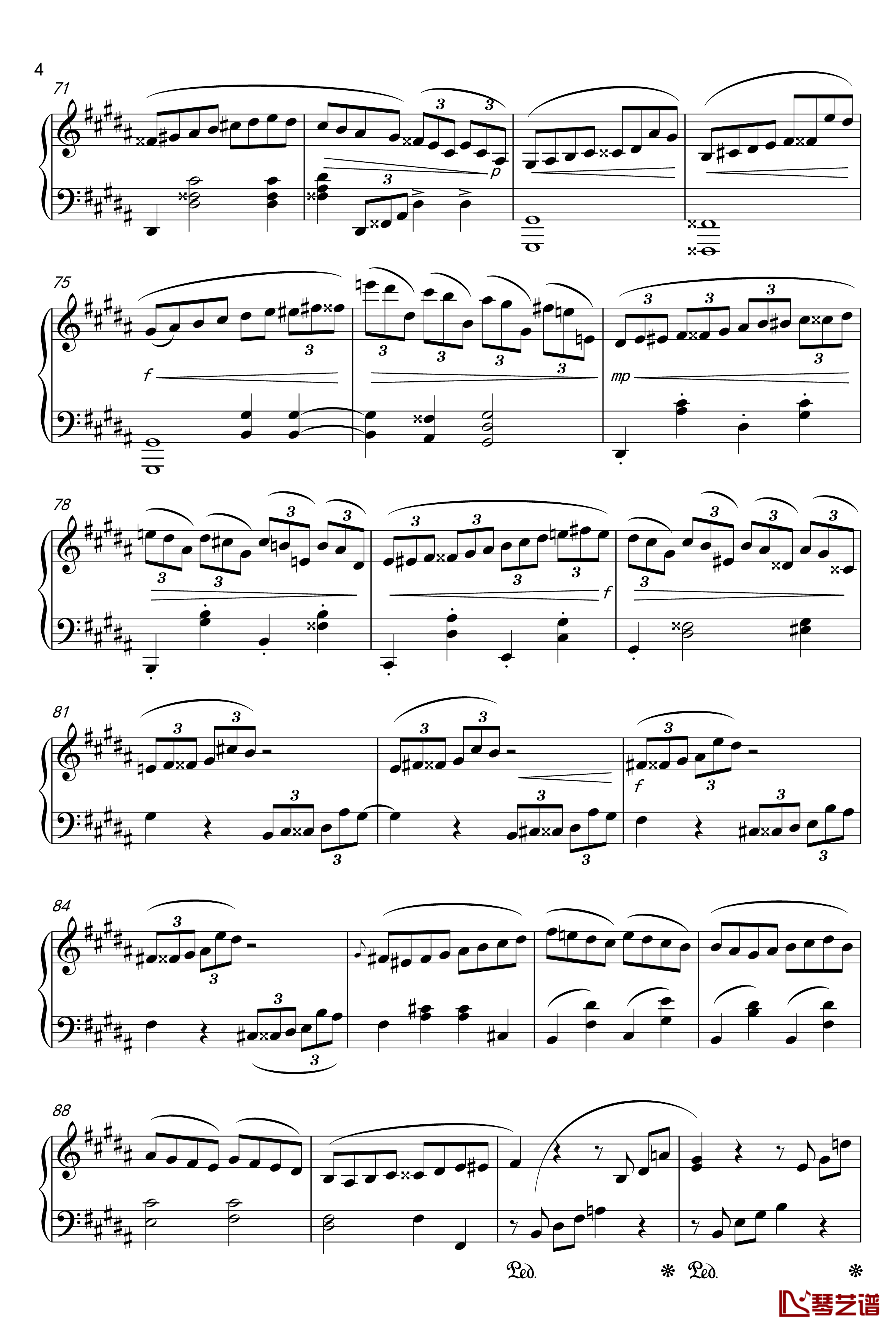 f小调练习曲钢琴谱-コナユキ4