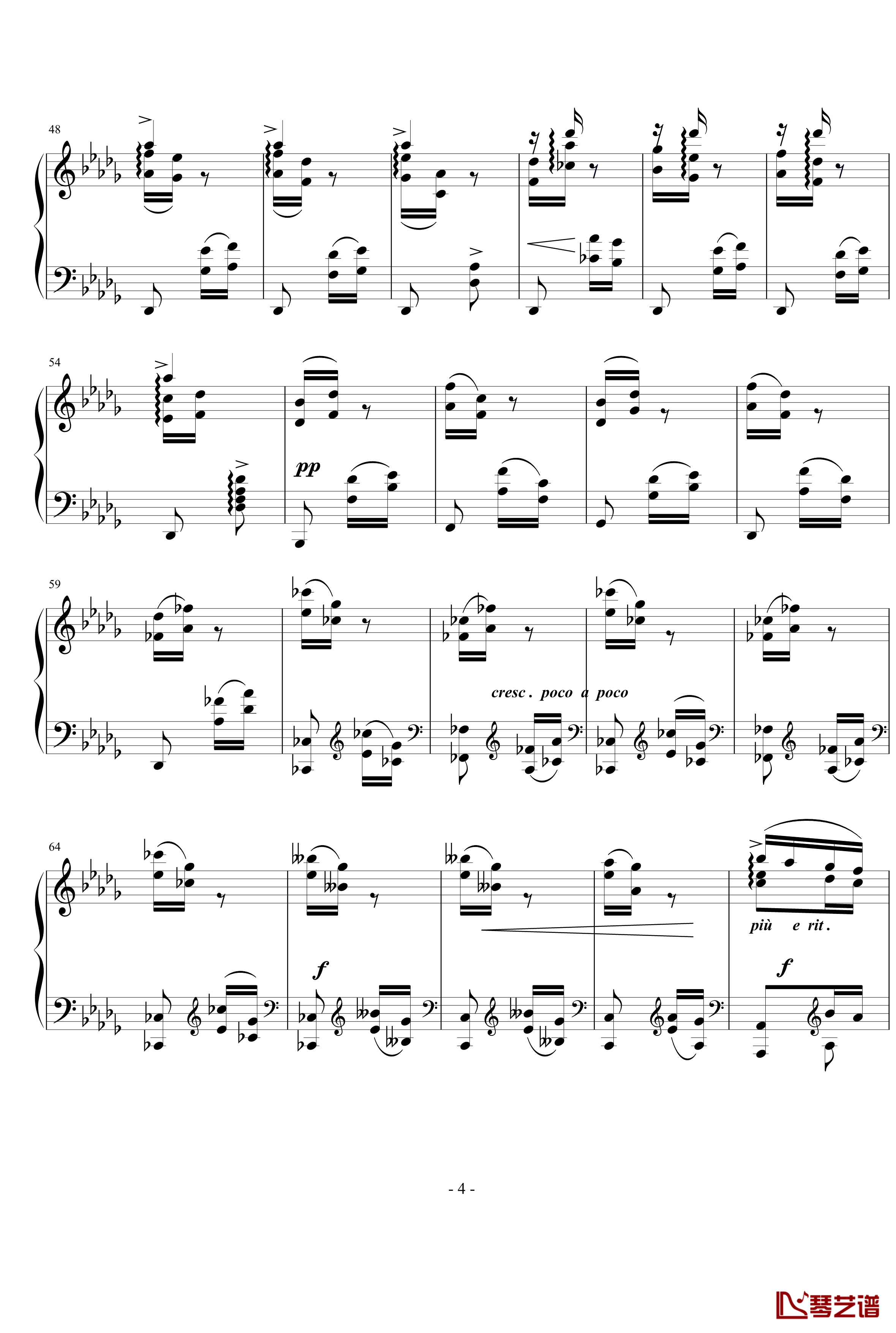 行板钢琴谱-勃拉姆斯-Brahms4