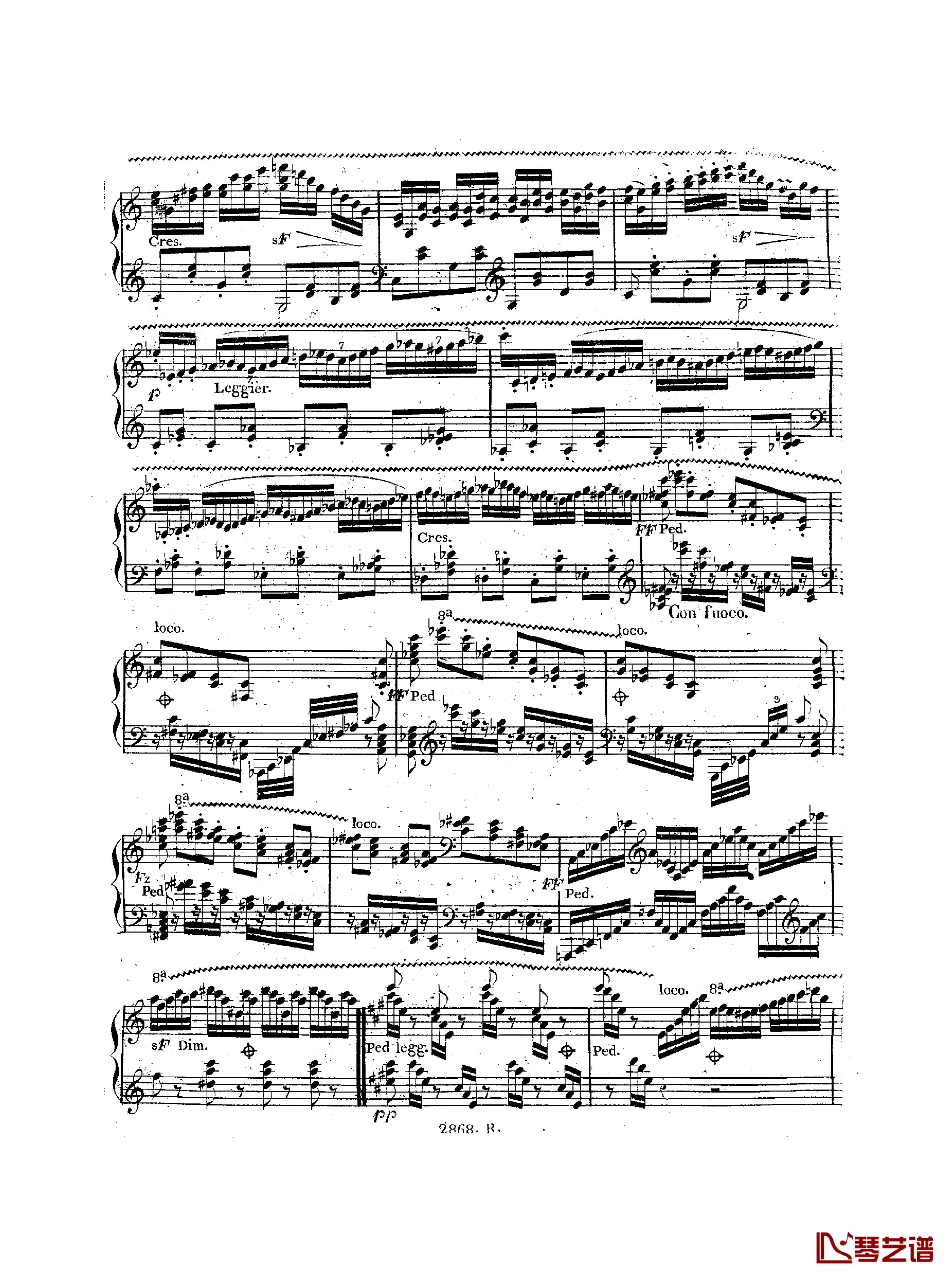 a小调钢琴协奏曲  Op.214钢琴谱-车尔尼-Czerny8