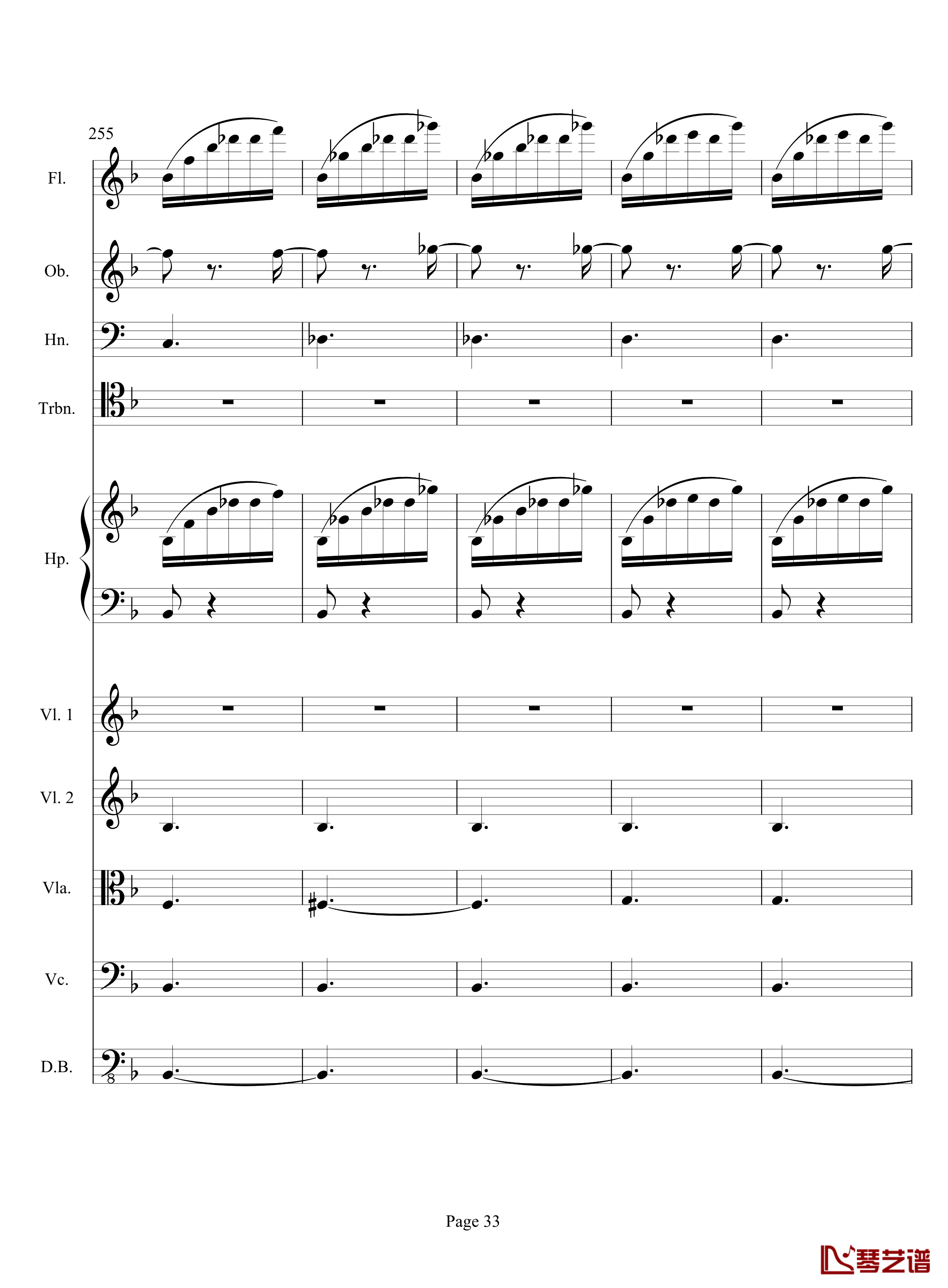 奏鸣曲之交响钢琴谱-第17首-Ⅲ-贝多芬-beethoven33
