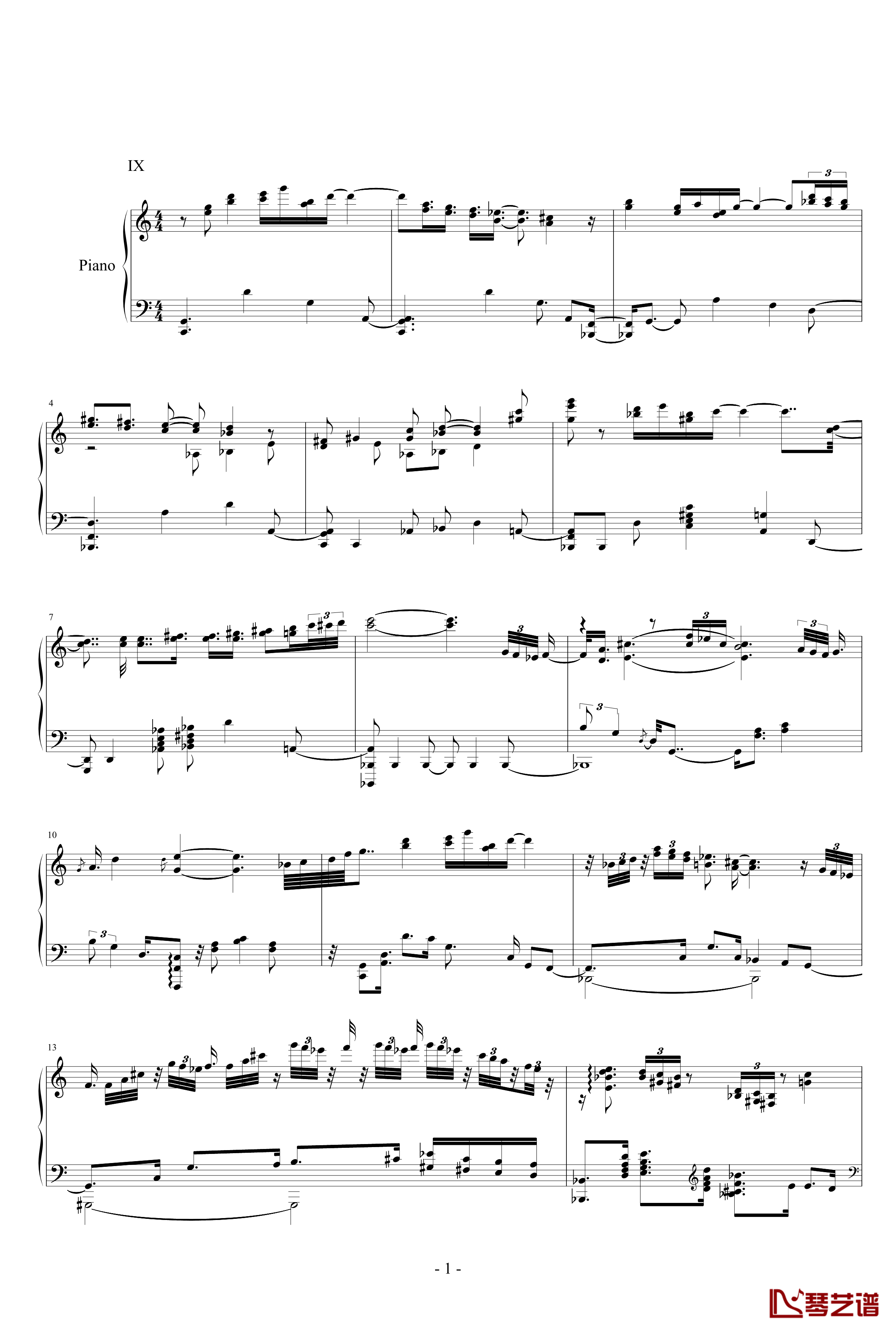 冥想集钢琴谱-修改-升c小调34