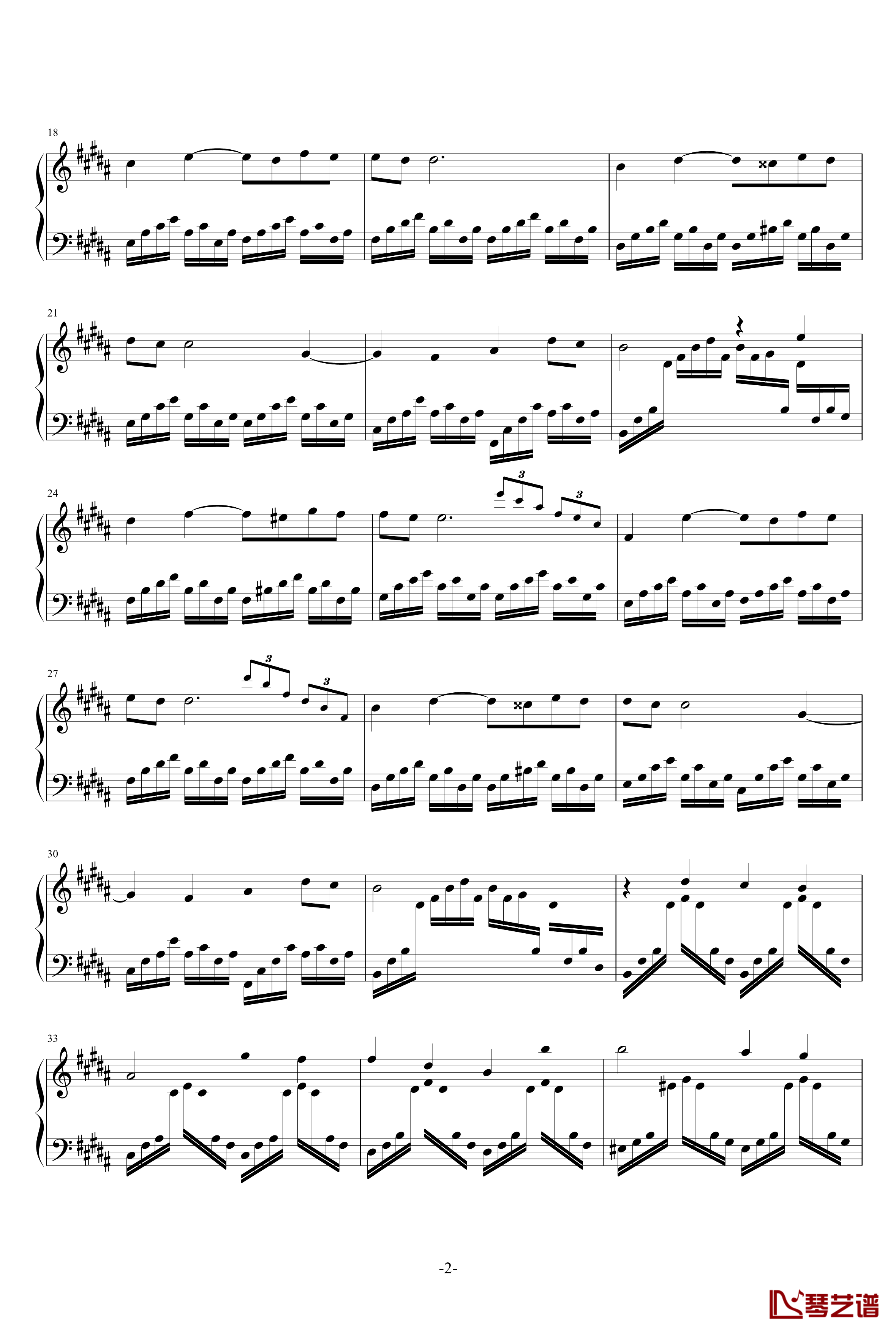 前奏曲钢琴谱-第二首-乐之琴2