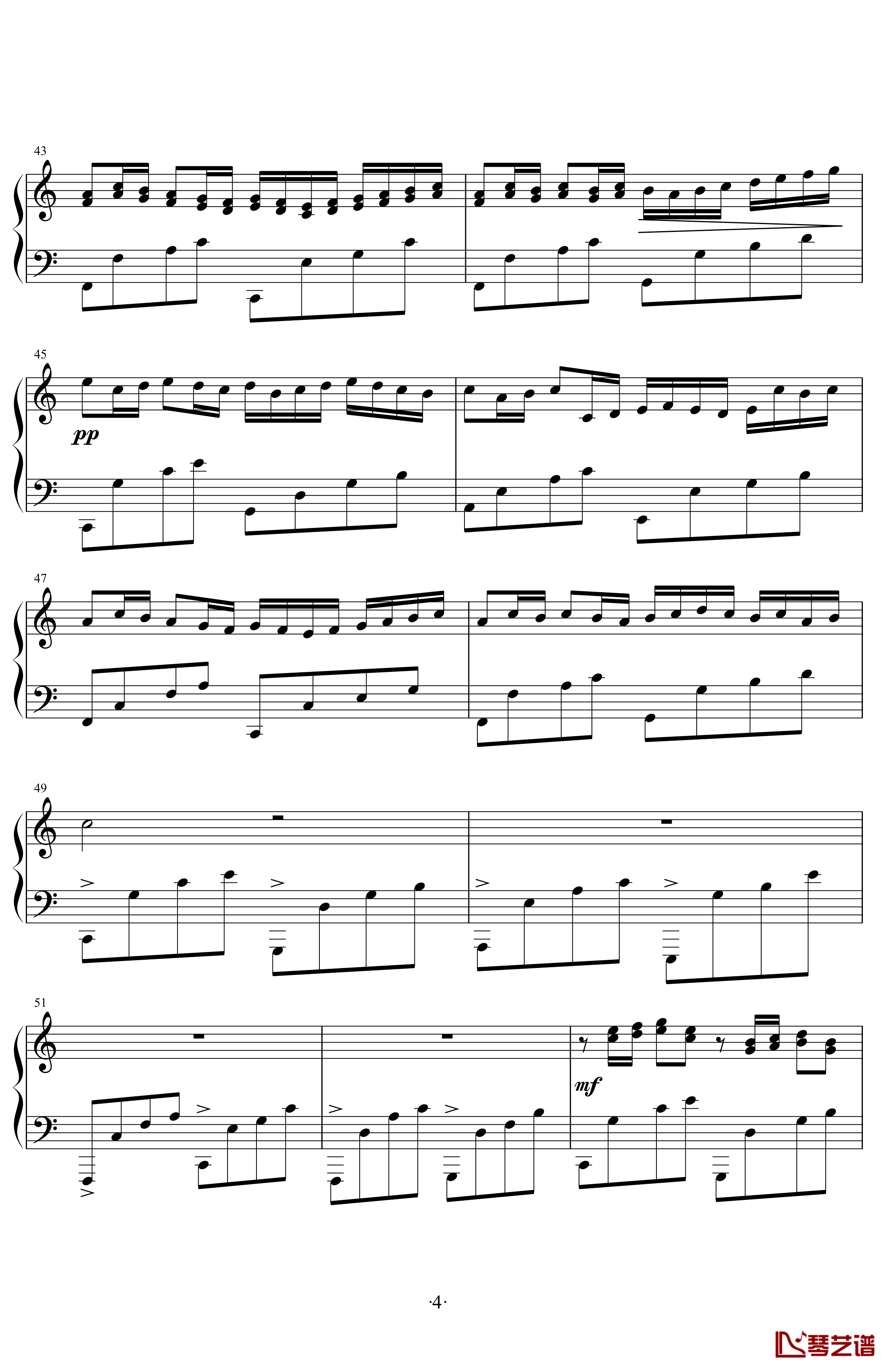 卡农变奏曲钢琴谱-Variations on the Canon by Pachelbel V.L.最终定本-George Winston4