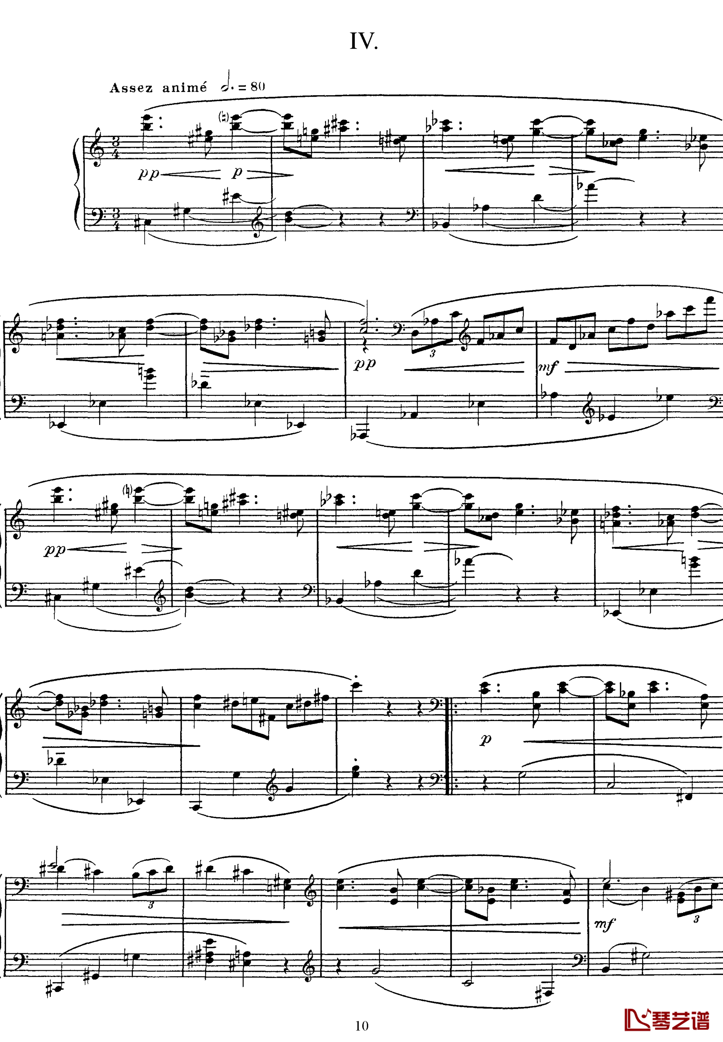 高贵而伤感的圆舞曲钢琴谱-拉威尔-Ravel10