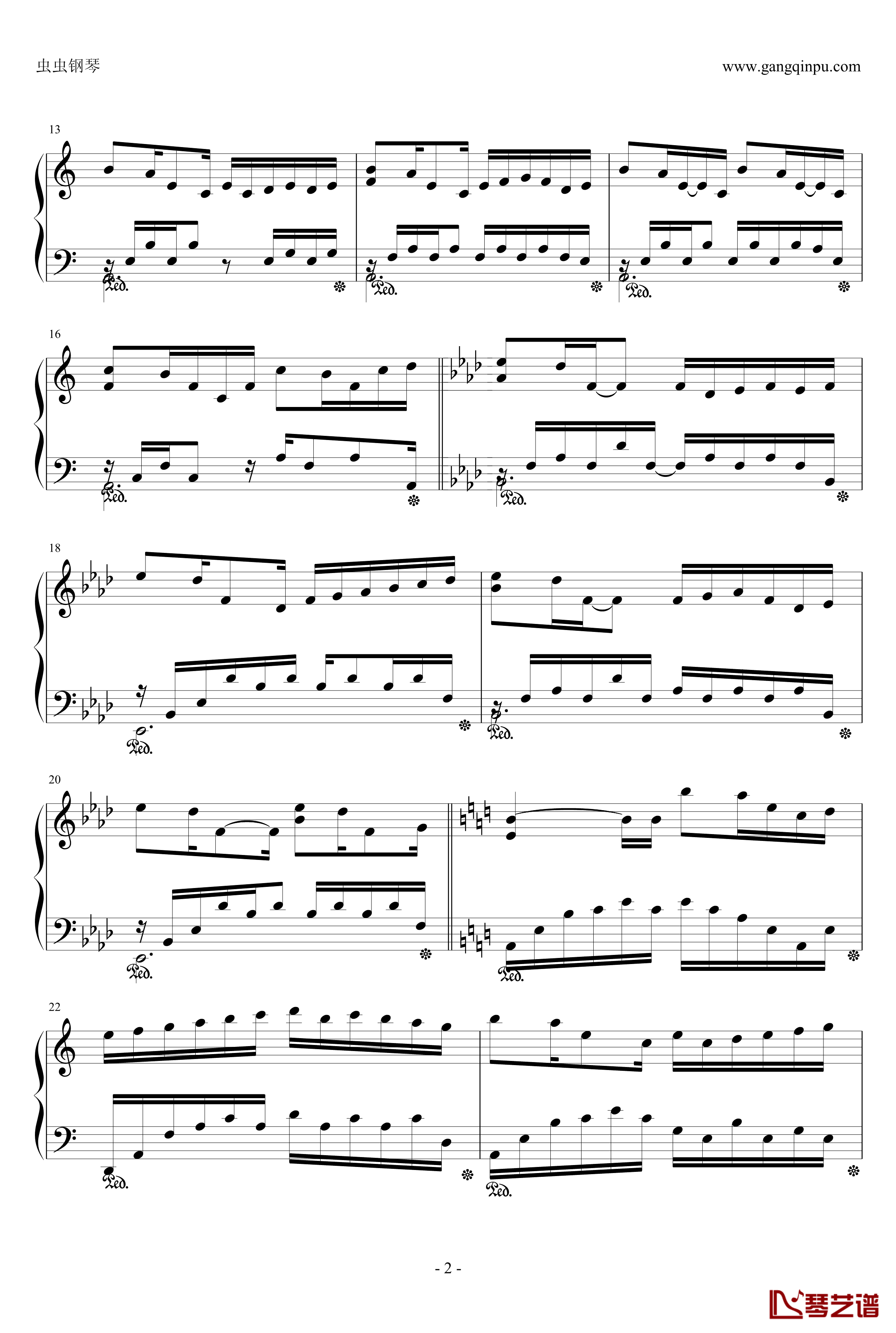 前声音钢琴谱-Yiruma2