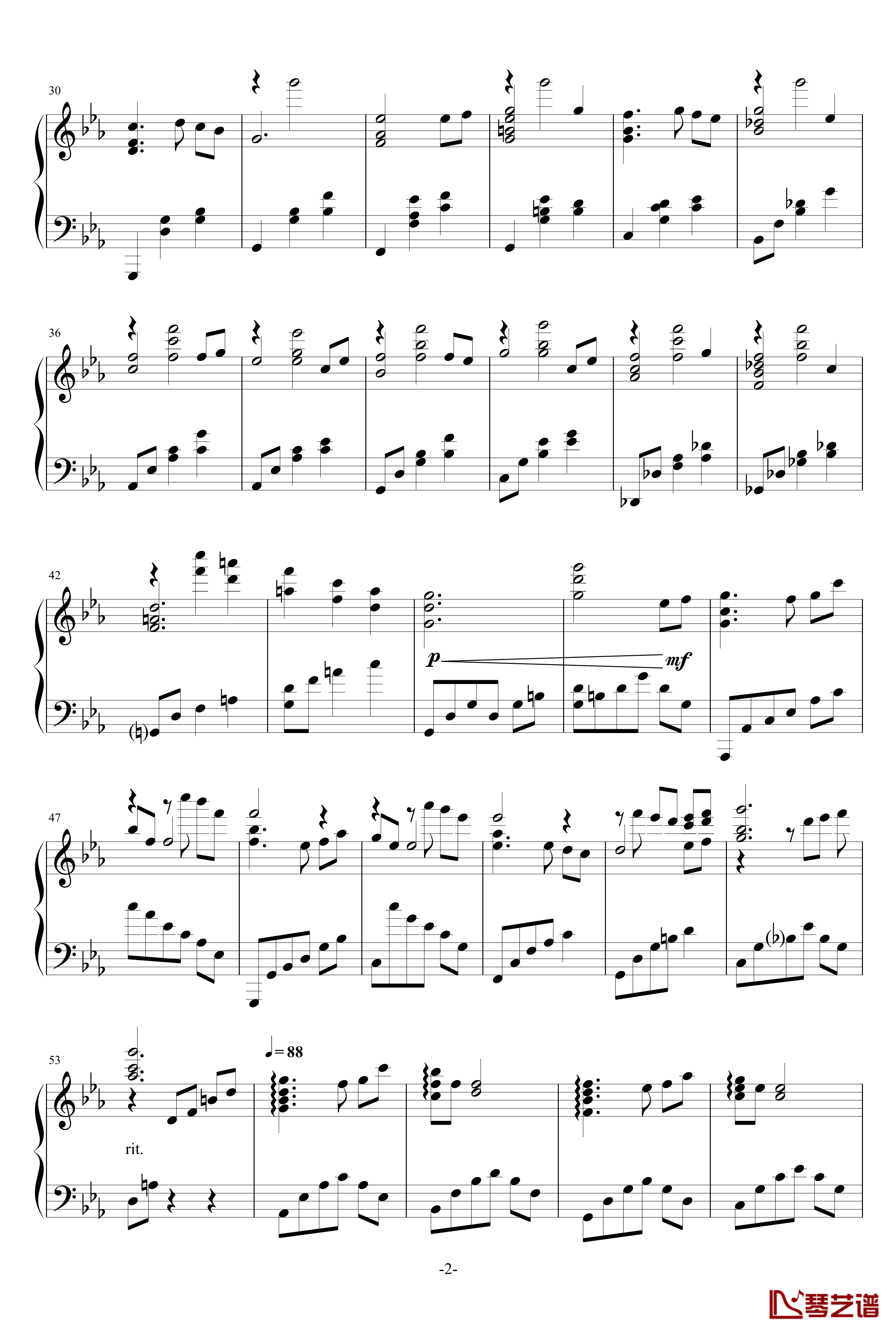 罪恶王冠Euterpe钢琴谱-Animenz简化版v2-エウテルペ-EGOIST2