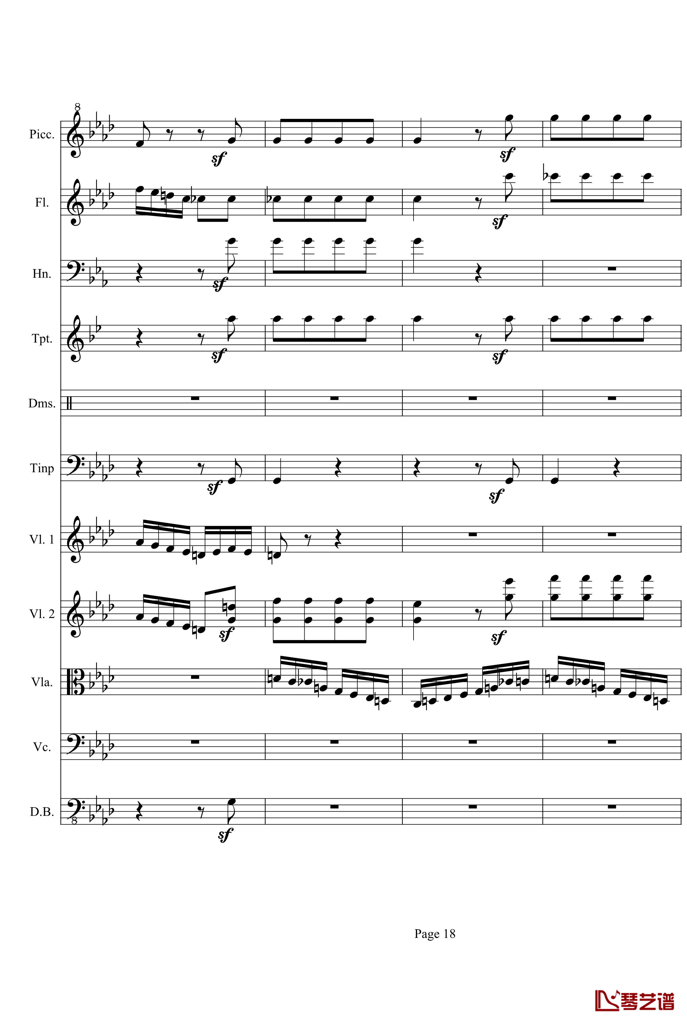 奏鸣曲之交响第23首Ⅲ钢琴谱--贝多芬-beethoven18