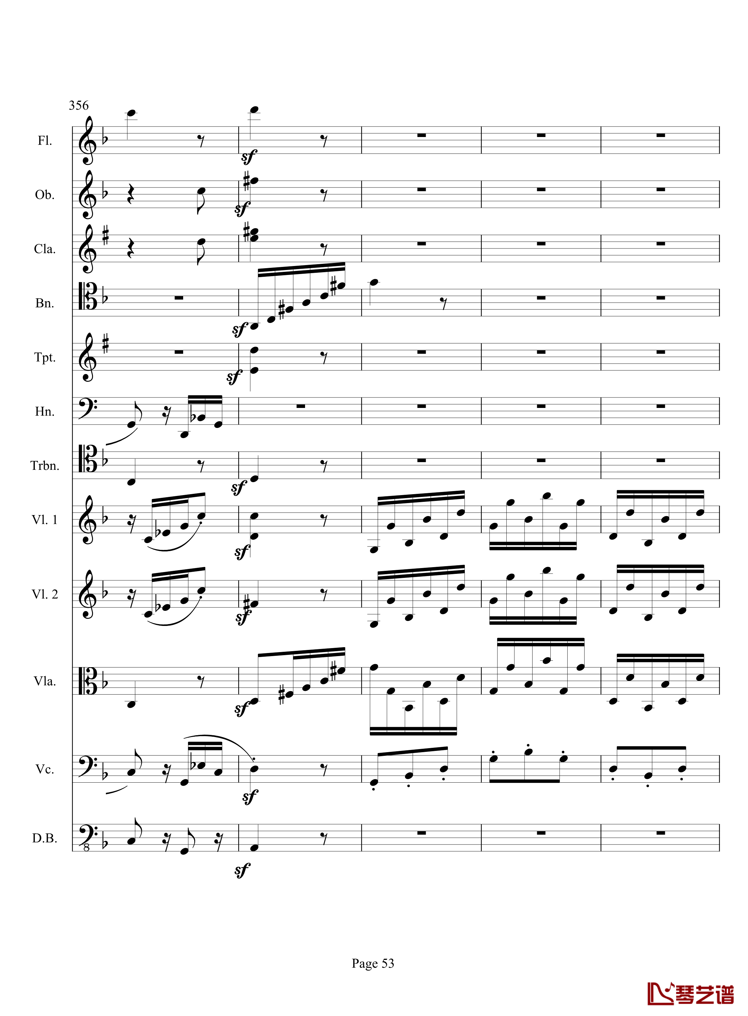 奏鸣曲之交响钢琴谱-第17首-Ⅲ-贝多芬-beethoven53
