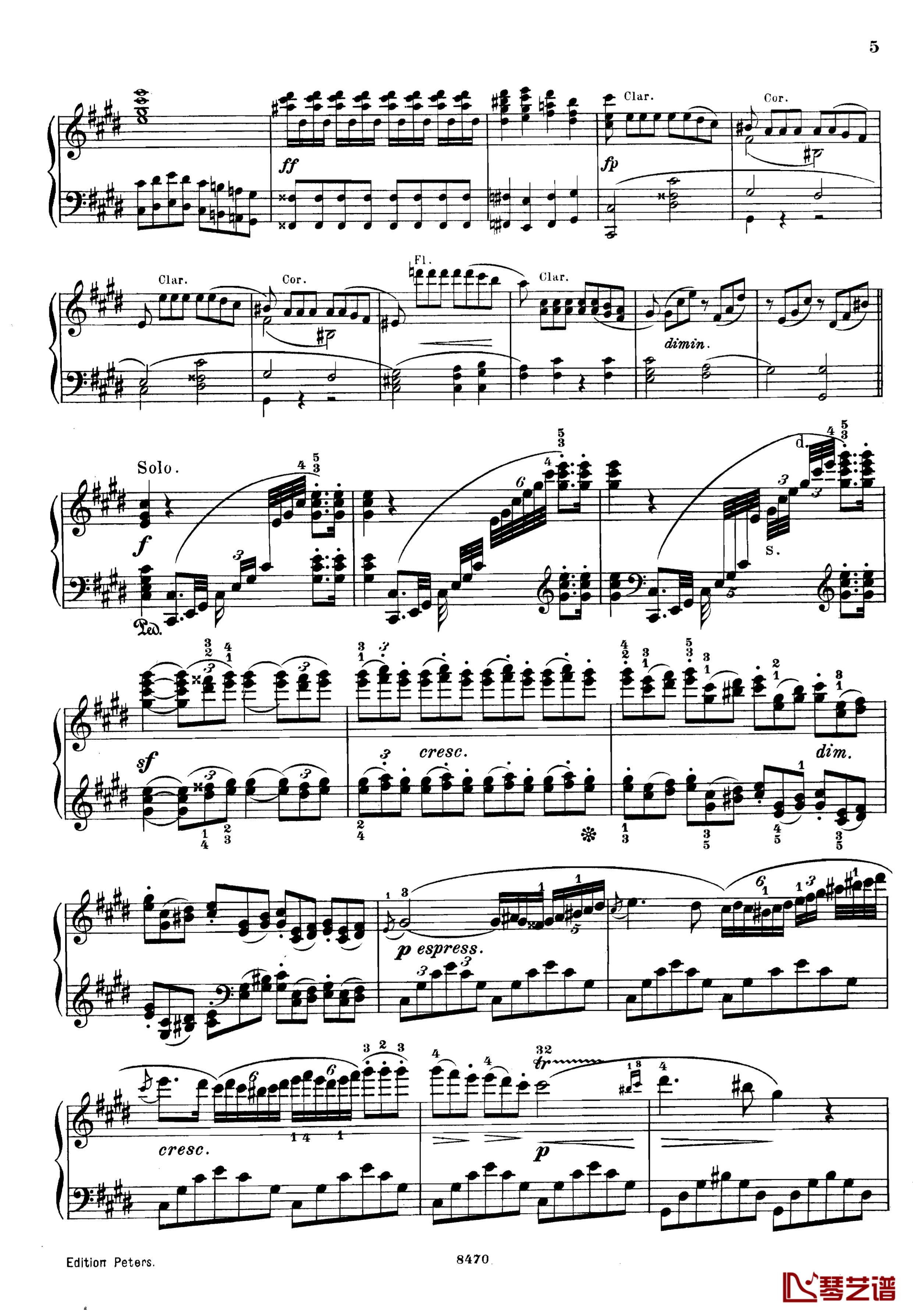 升c小调第三钢琴协奏曲Op.55钢琴谱-克里斯蒂安-里斯5