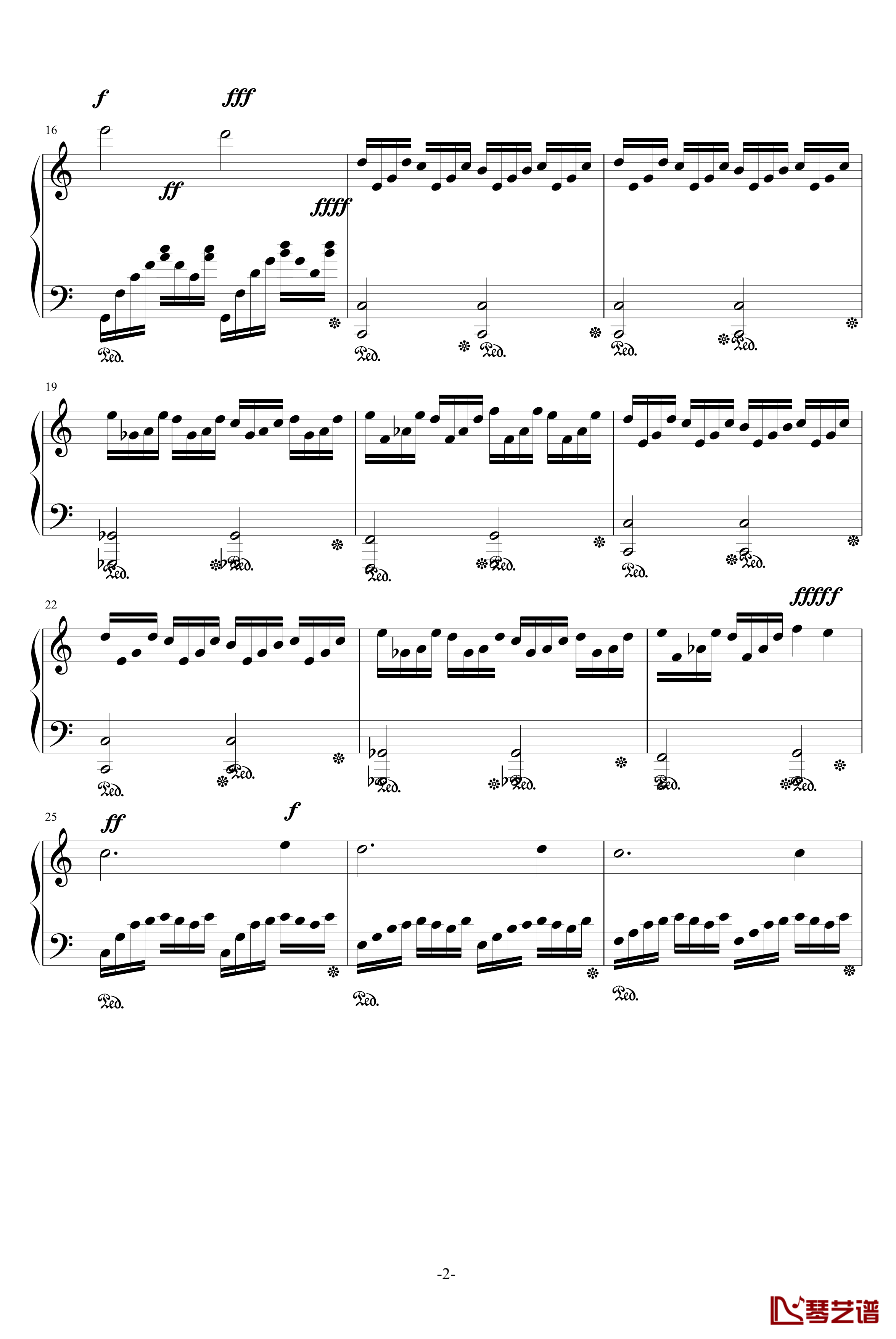 路小雨钢琴谱-L7双手版-不能说的秘密2