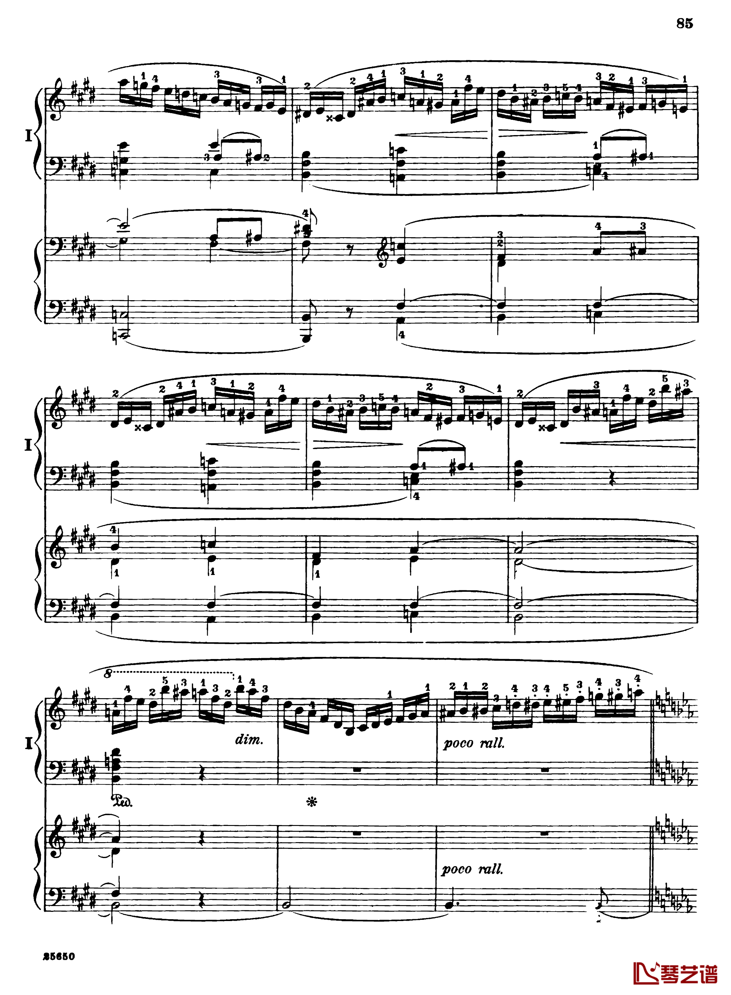 肖邦第一钢琴协奏曲钢琴谱-肖邦87