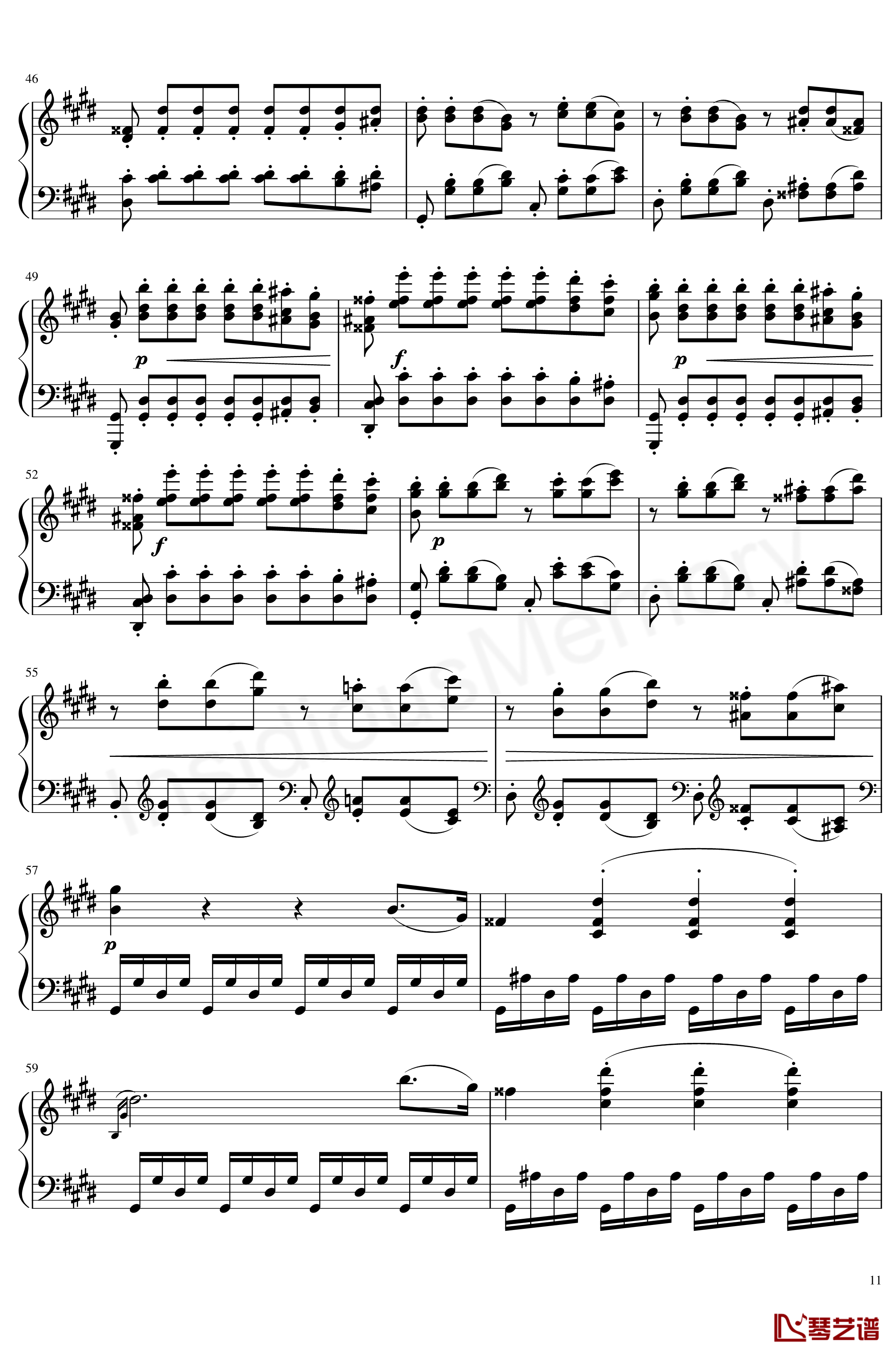 月光奏鸣曲钢琴谱-贝多芬-beethoven11
