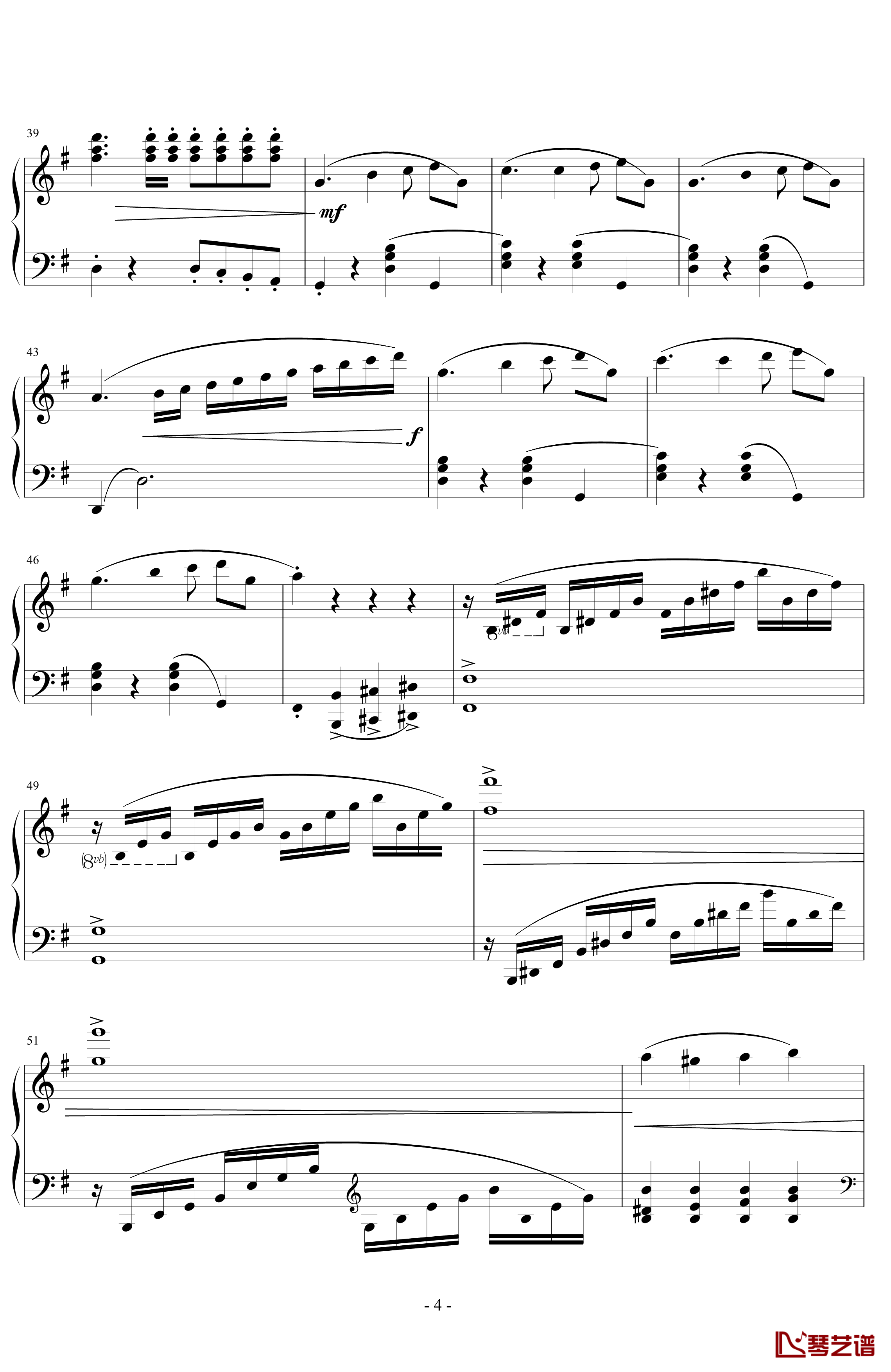 e小调小奏鸣曲钢琴谱 第一乐章-天籁传声4