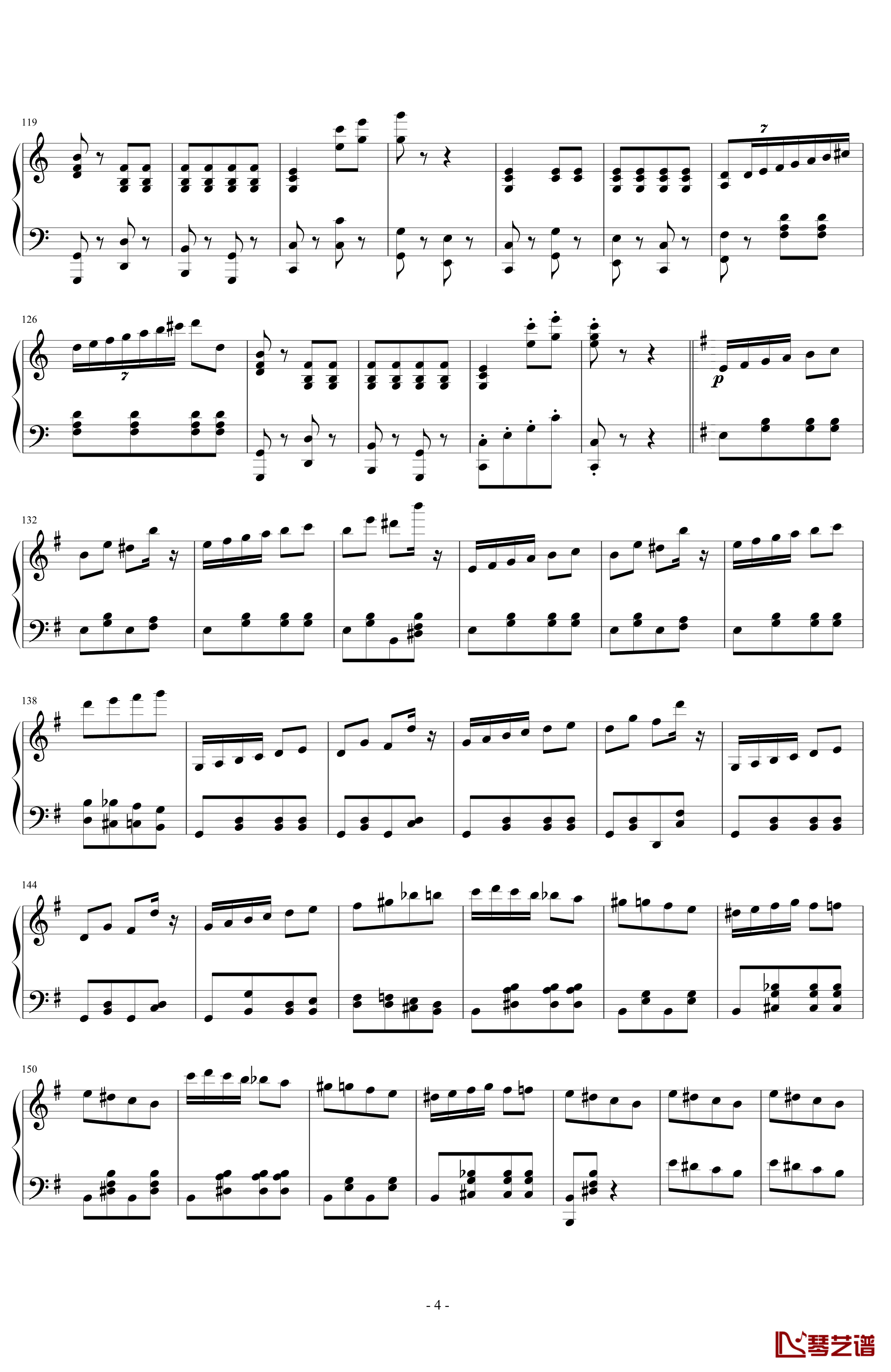 小精灵钢琴谱-巴齐纳-4